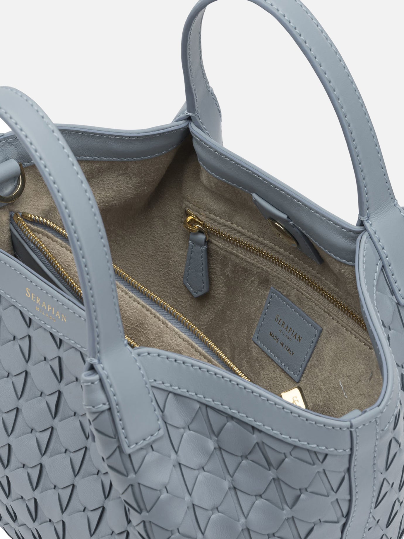 Small bags 100% nappa leather  Light blue - Serapian Women | PDP | VIETTI Online Store | Zoom-Modal_5
