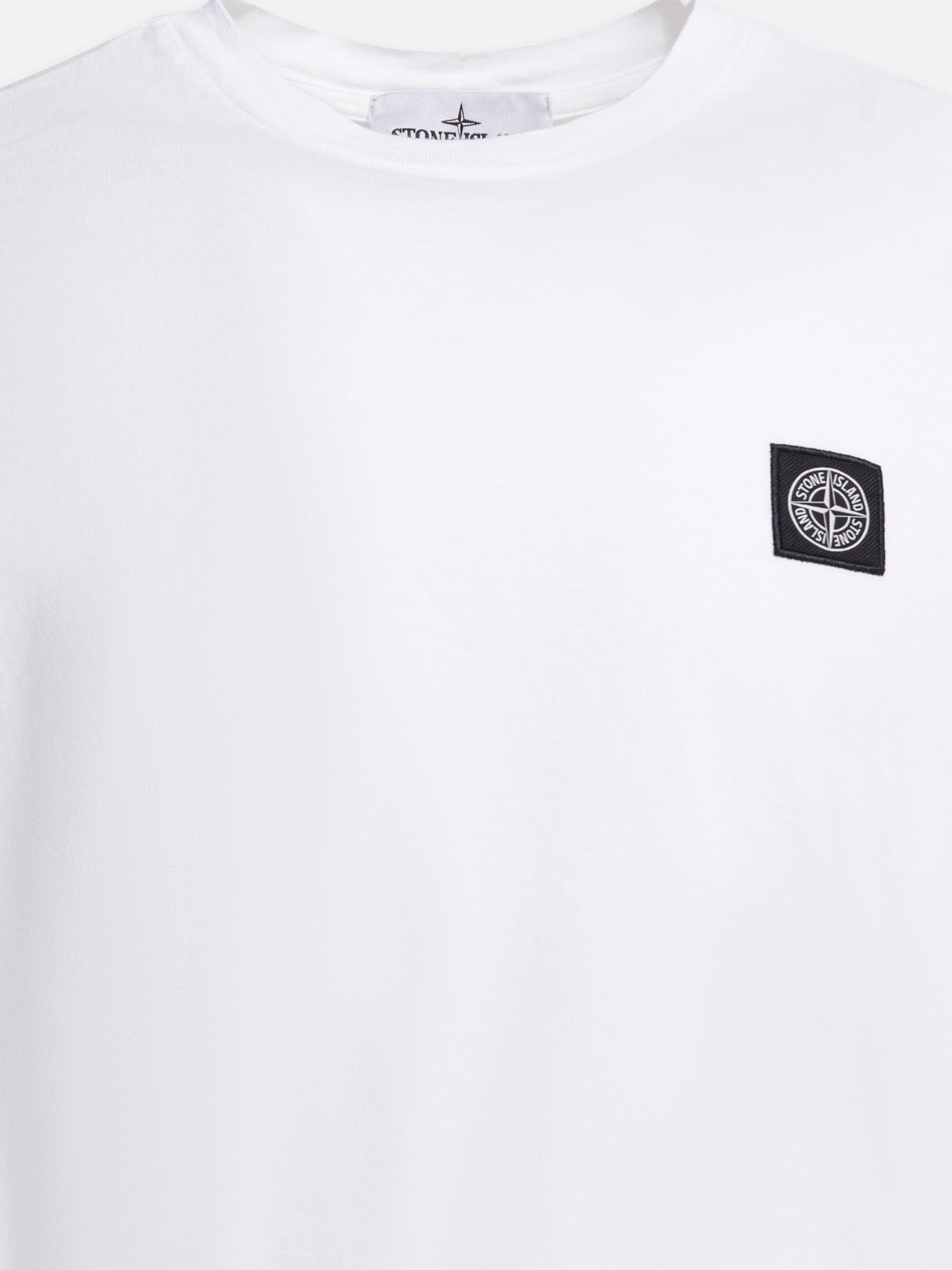 Crewneck t-shirts Logo  White - Stone Island Men | PDP | VIETTI Online Store | thumbnail_3