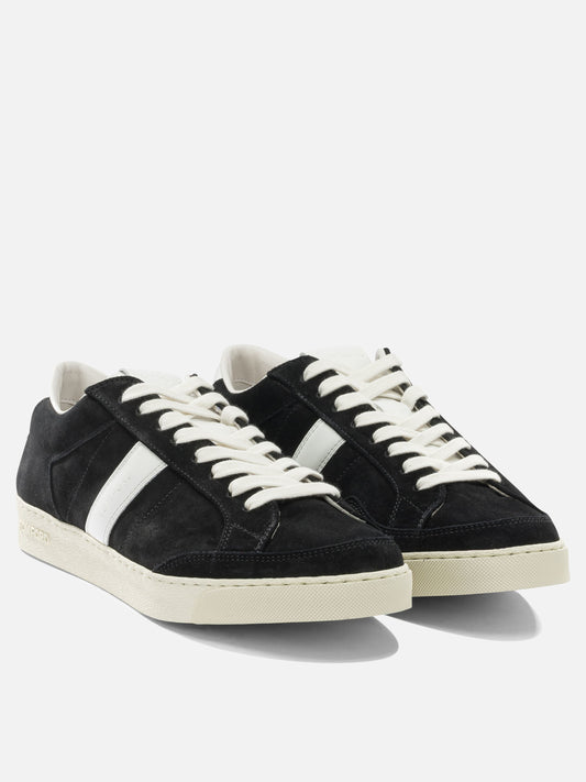 Low top sneakers 100% suede - 100% rubber  Black - Tom Ford Men | PDP | VIETTI Online Store | 2
