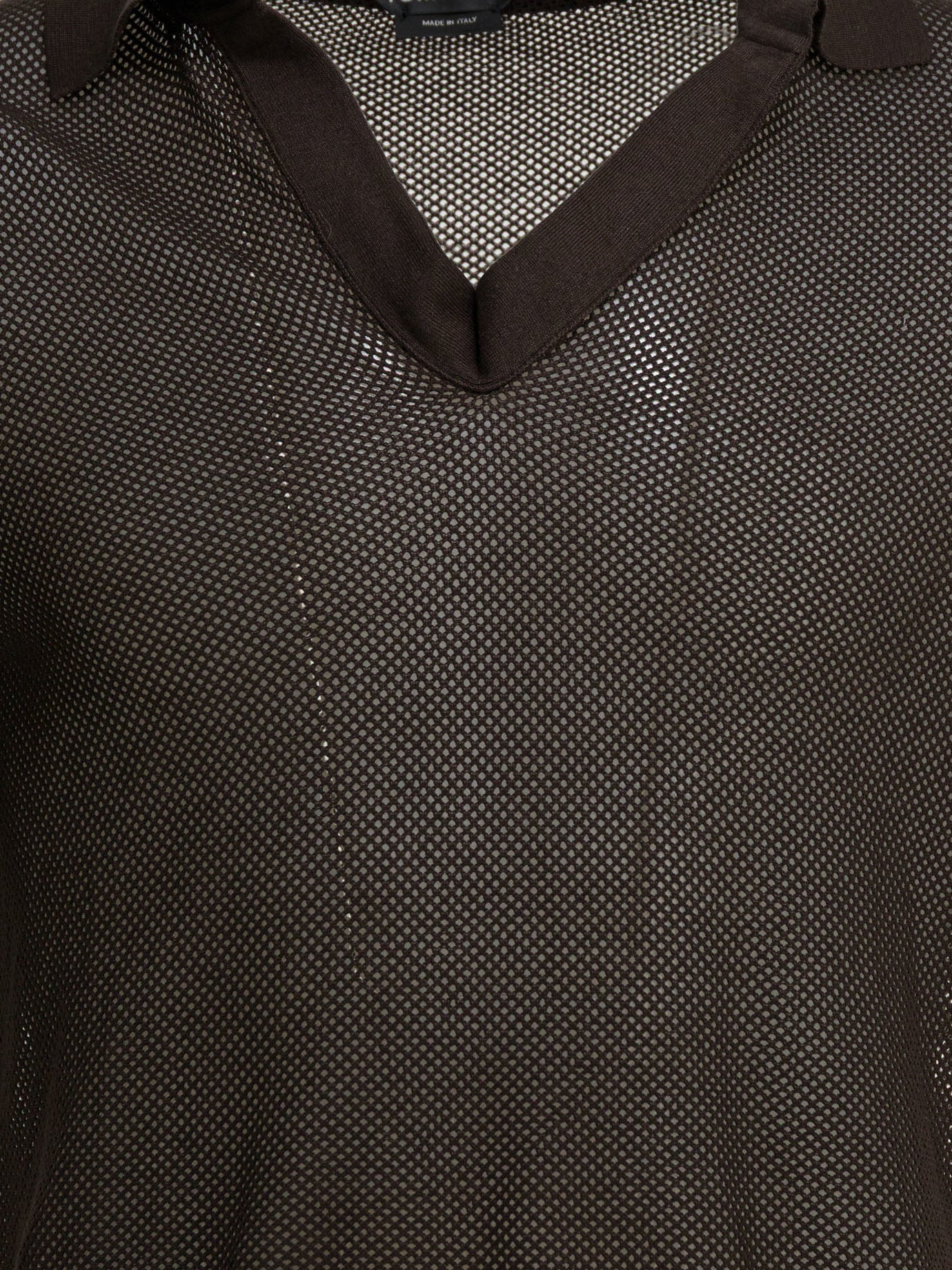 Polo shirts without buttons 50% silk 50% cotton  Brown - Tom Ford Men | PDP | VIETTI Online Store | thumbnail_3