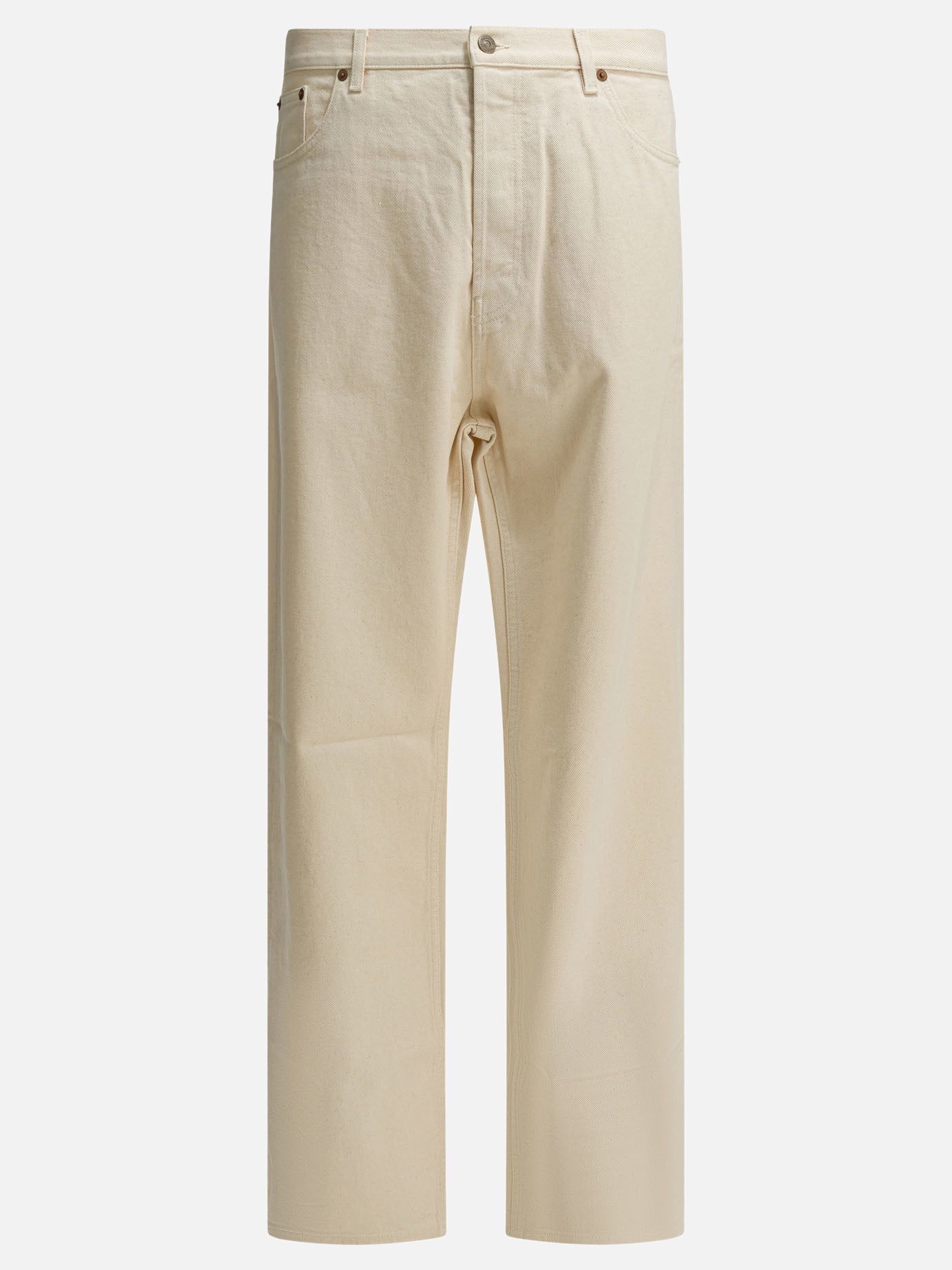 Straight-leg jeans 100% cotton  White - Valentino Men | PDP | VIETTI Online Store | thumbnail