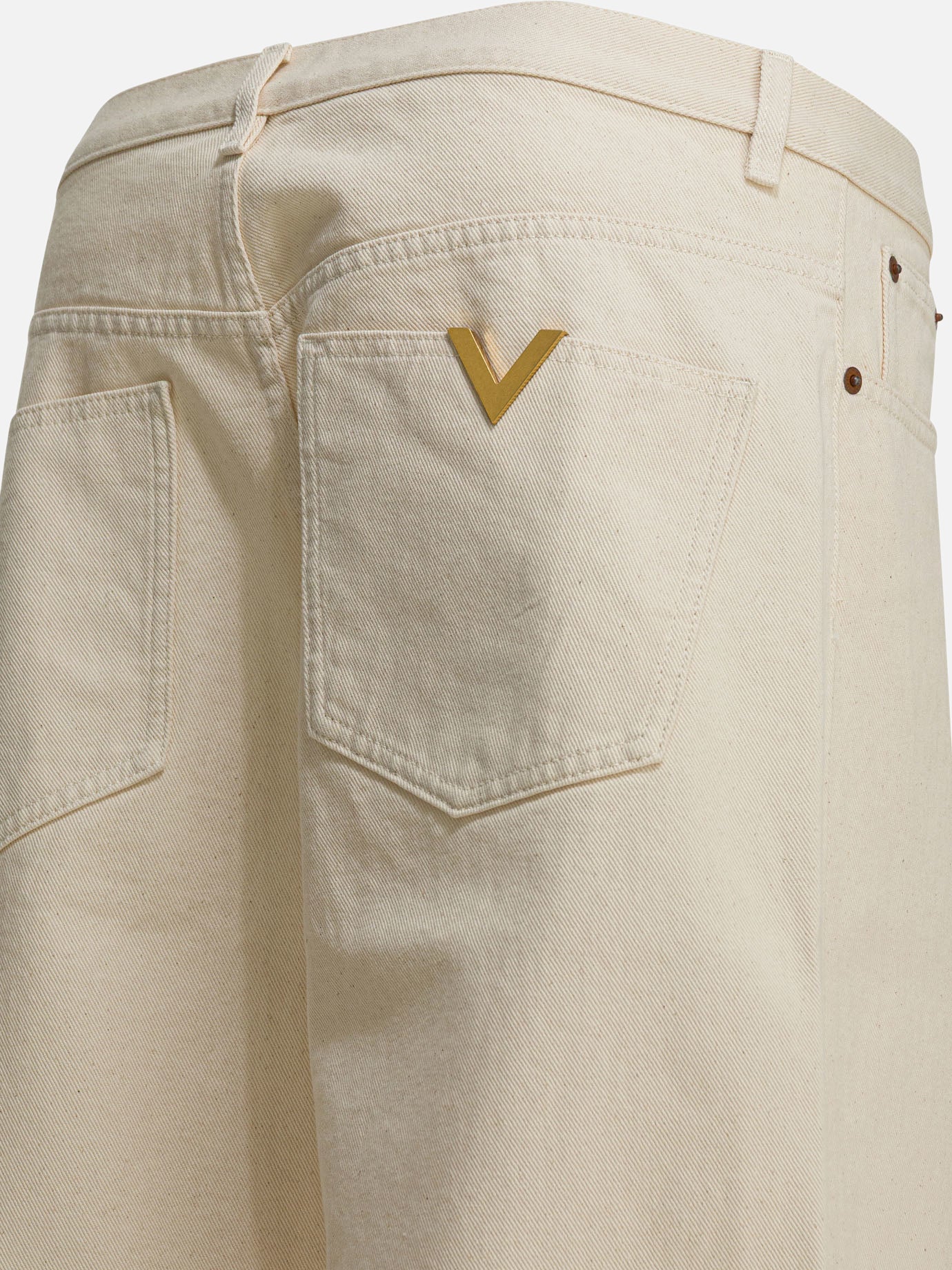 Straight-leg jeans 100% cotton  White - Valentino Men | PDP | VIETTI Online Store | Zoom-Modal_4
