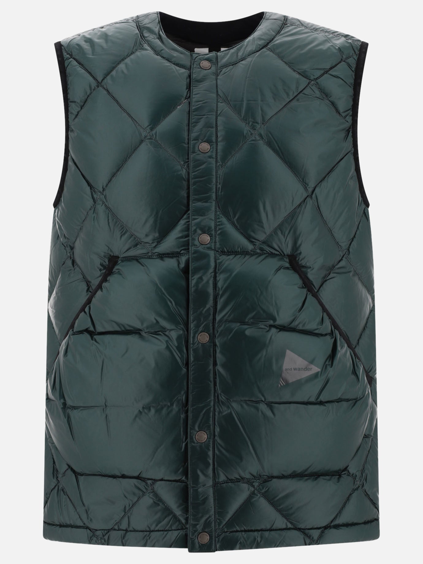 Vest jackets 100% nylon - Padding: down and feather  Green - and Wander Men | PDP | VIETTI Online Store | Zoom-Modal
