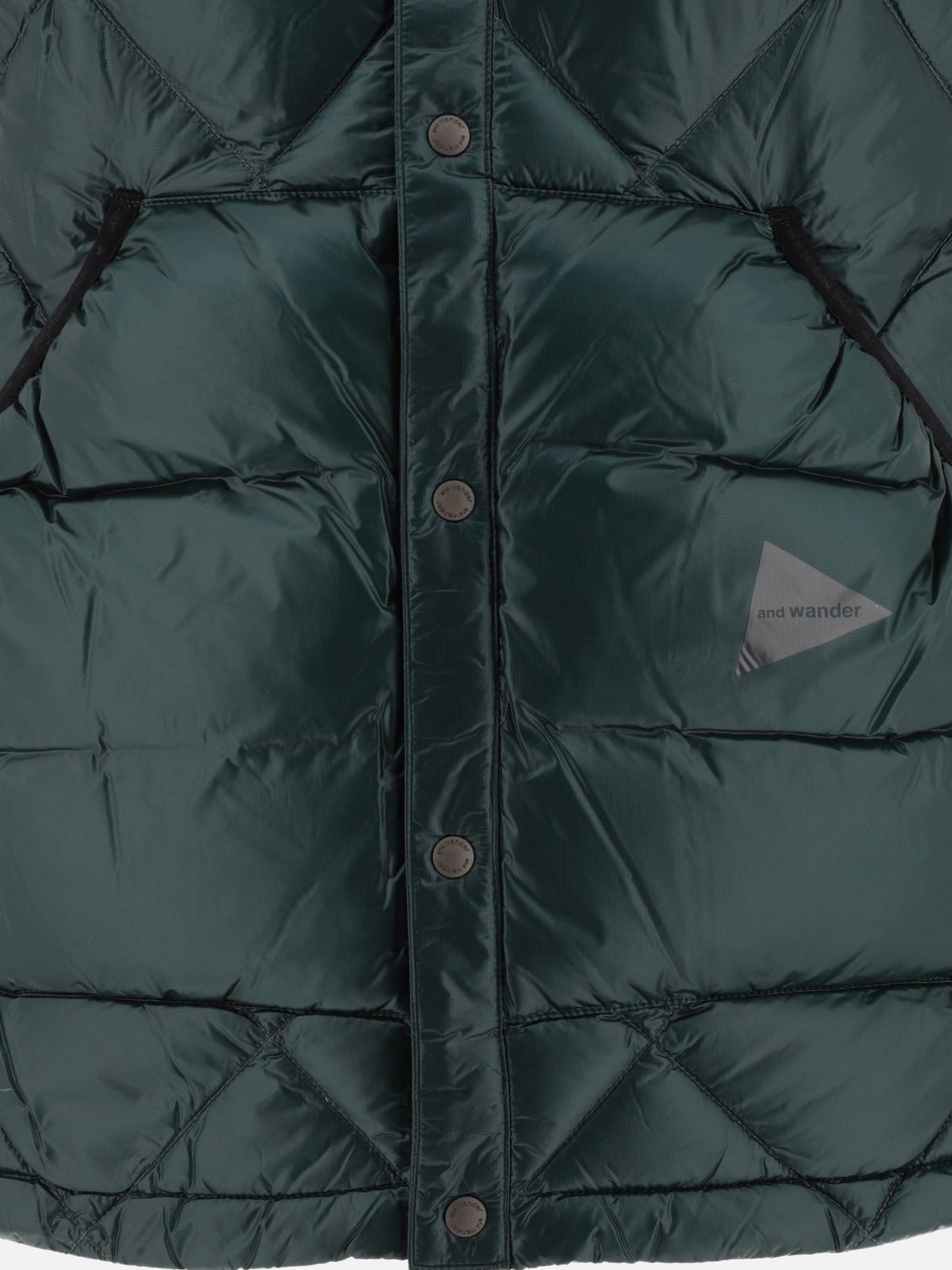 Vest jackets 100% nylon - Padding: down and feather  Green - and Wander Men | PDP | VIETTI Online Store | thumbnail_3