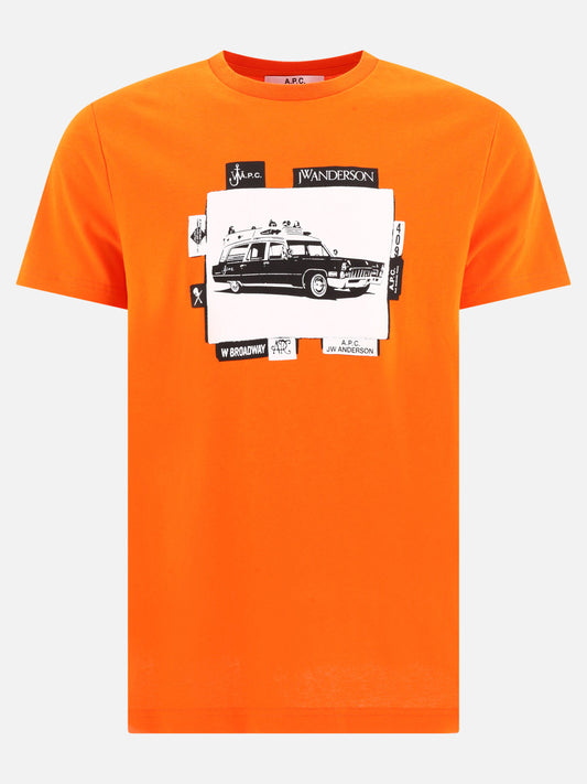 Crewneck t-shirts 100% cotton  Orange - A.P.C. Men | PLP | VIETTI Online Store 
