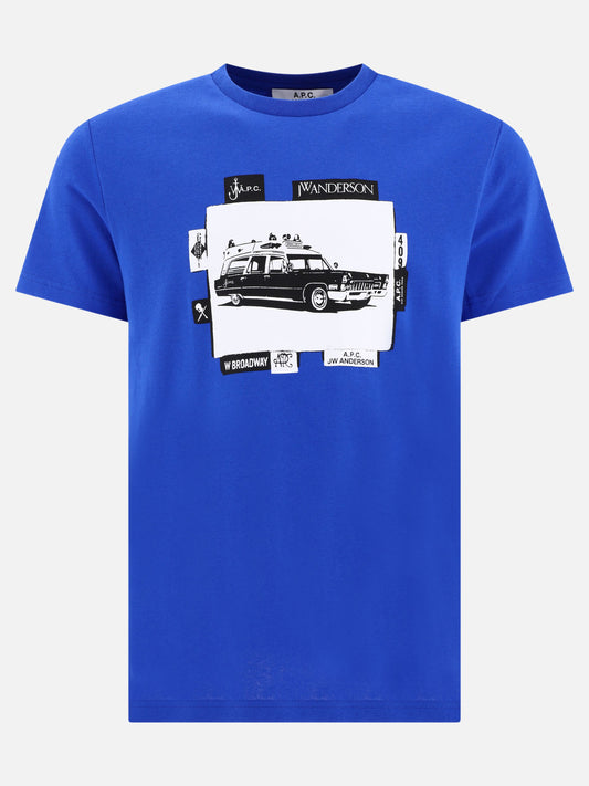 Crewneck t-shirts 100% cotton  Blue - A.P.C. Men | PLP | VIETTI Online Store 
