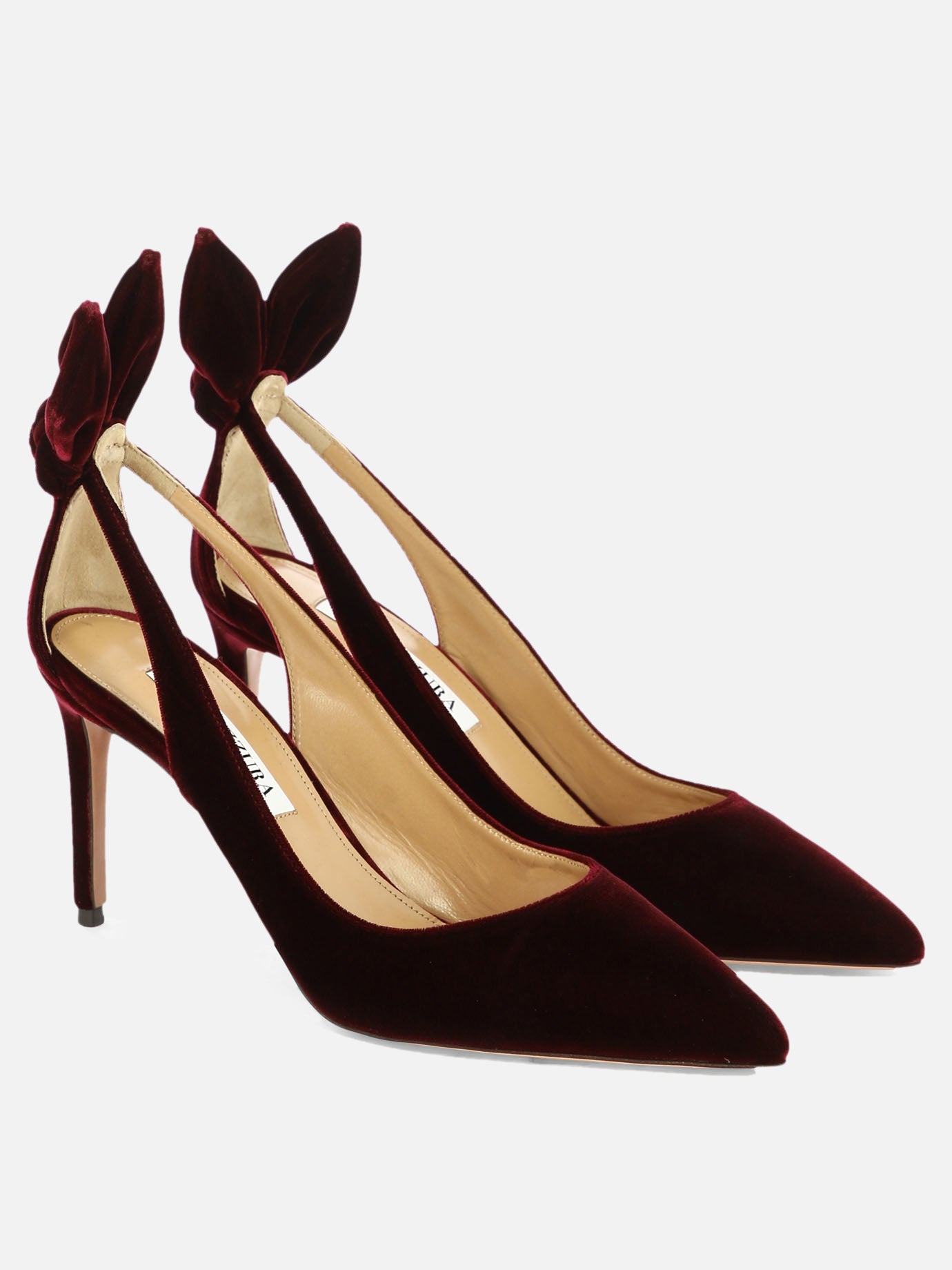 Pumps 100% velvet - 100% leather  Bordeaux - Aquazzura Women | PDP | VIETTI Online Store | thumbnail_2