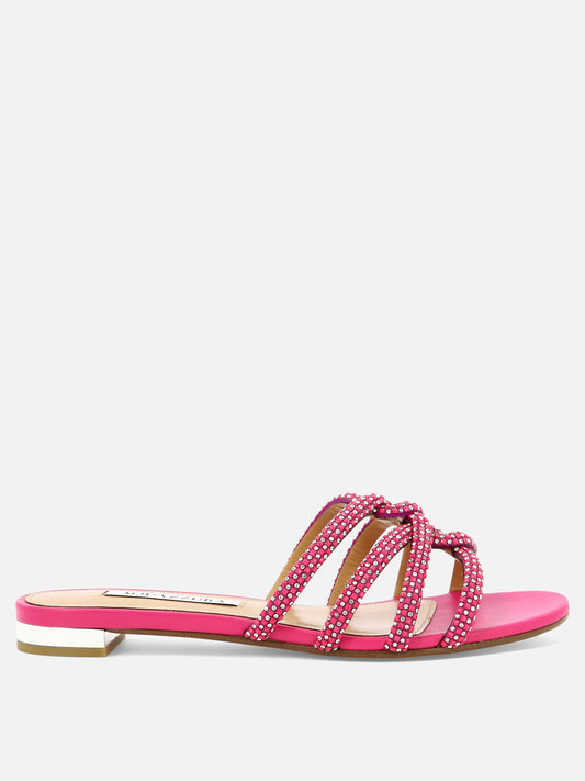Flat sandals 100% pelle - 100% cuoio  Fuchsia - Aquazzura Women | PLP | VIETTI Online Store 
