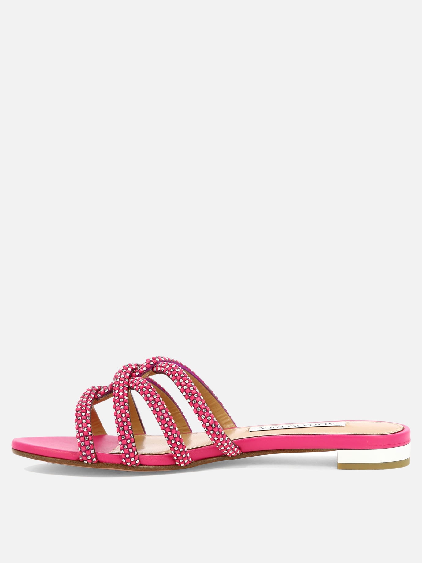 Flat sandals 100% pelle - 100% cuoio  Fuchsia - Aquazzura Women | PDP | VIETTI Online Store | thumbnail_3