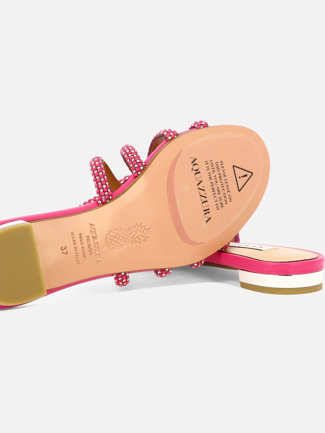 Flat sandals 100% pelle - 100% cuoio  Fuchsia - Aquazzura Women | PDP | VIETTI Online Store | Zoom-Modal_5
