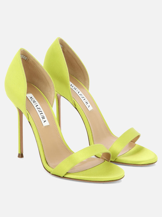 Heeled sandals 70% viscosa 28% seta - 100% cuoio  Green - Aquazzura Women | PLP | VIETTI Online Store | 2
