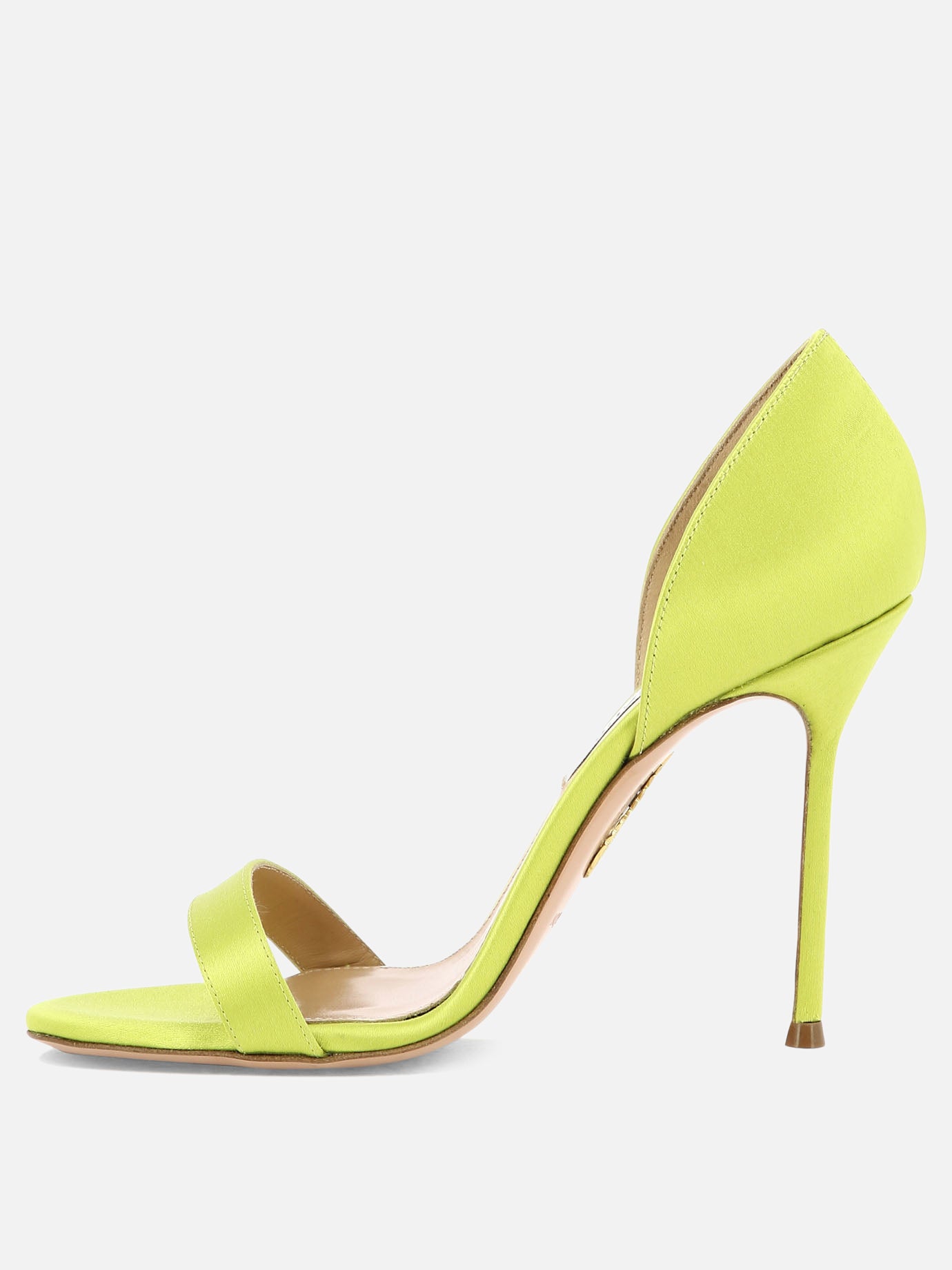 Heeled sandals 70% viscosa 28% seta - 100% cuoio  Green - Aquazzura Women | PDP | VIETTI Online Store | thumbnail_3