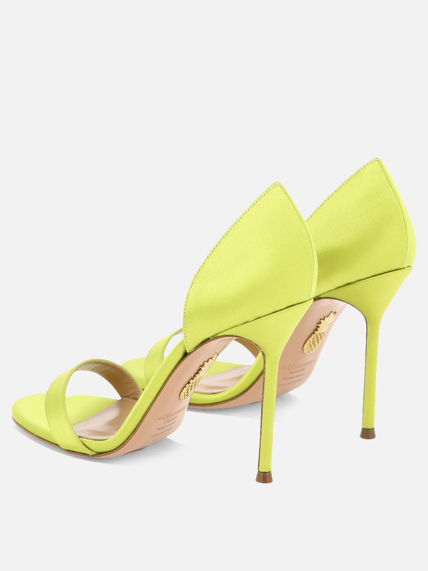 Heeled sandals 70% viscosa 28% seta - 100% cuoio  Green - Aquazzura Women | PDP | VIETTI Online Store | Zoom-Modal_4

