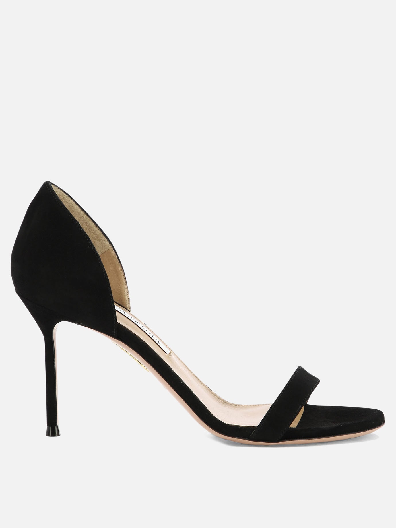 Heeled sandals 100% pelle scamosciata - 100% cuoio  Black - Aquazzura Women | PDP | VIETTI Online Store | thumbnail