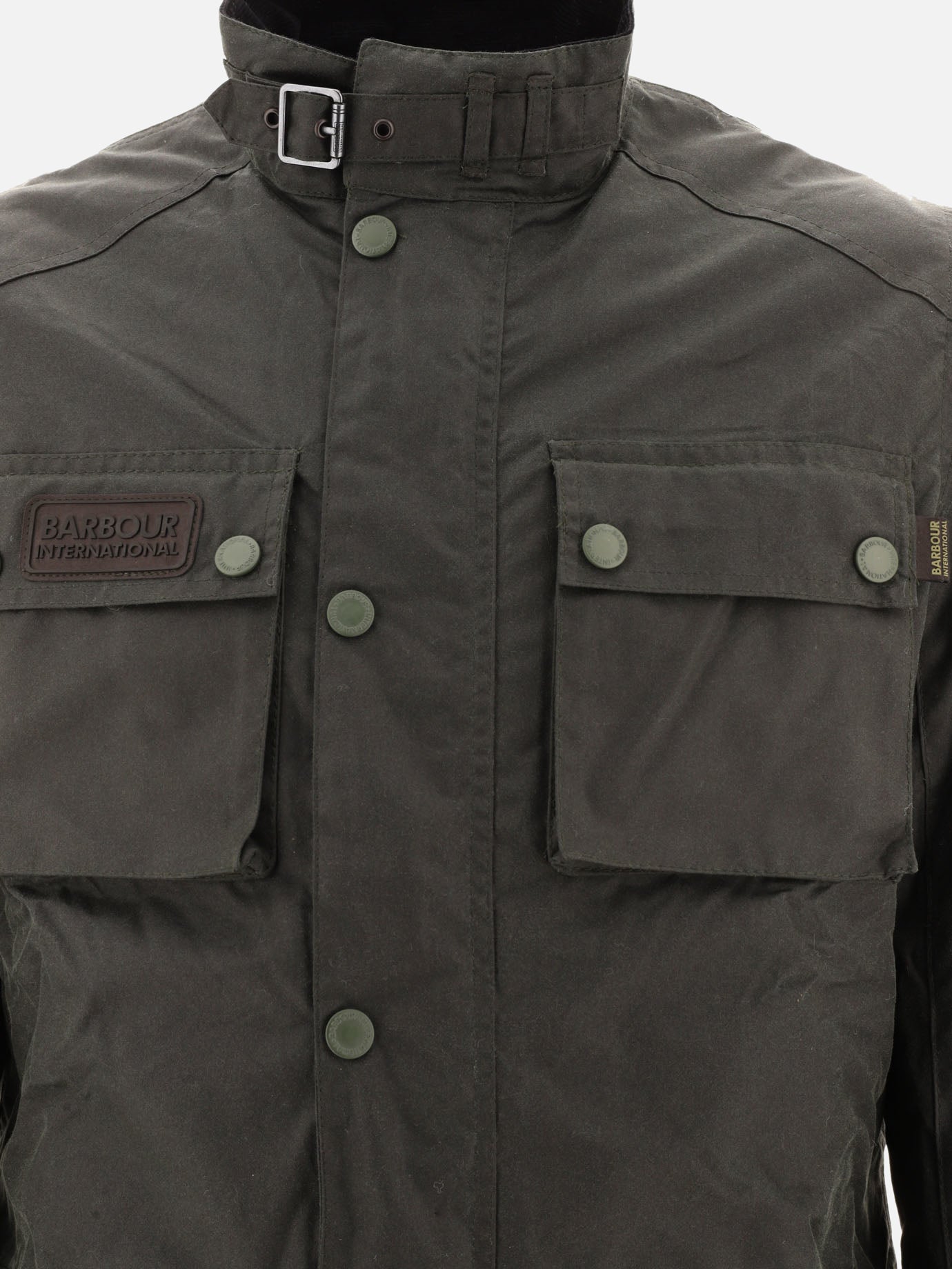 Quilted & Utility Jackets 100% waxed cotton  Green - Barbour International Men | PDP | VIETTI Online Store | Zoom-Modal_3
