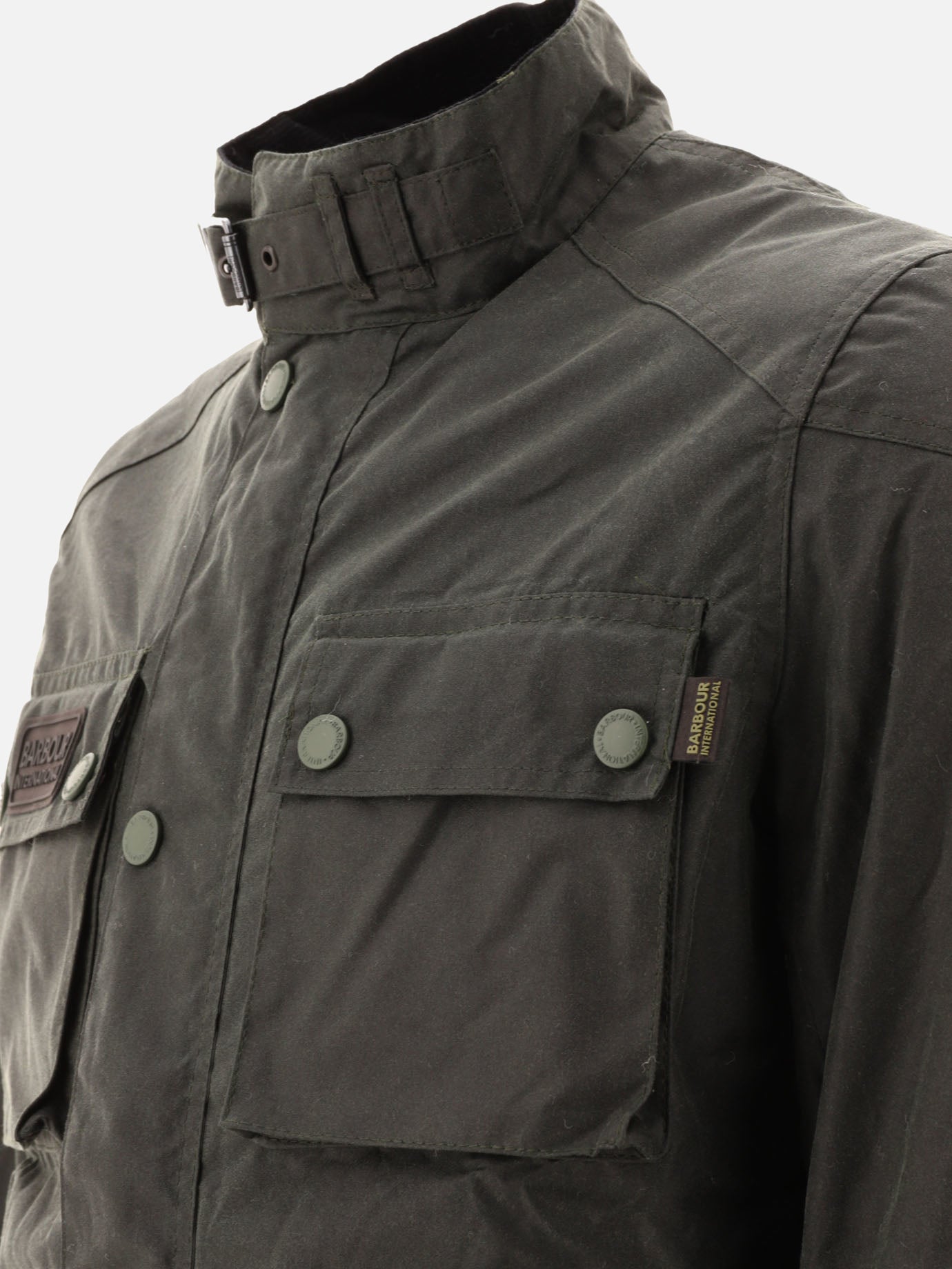 Quilted & Utility Jackets 100% waxed cotton  Green - Barbour International Men | PDP | VIETTI Online Store | Zoom-Modal_4
