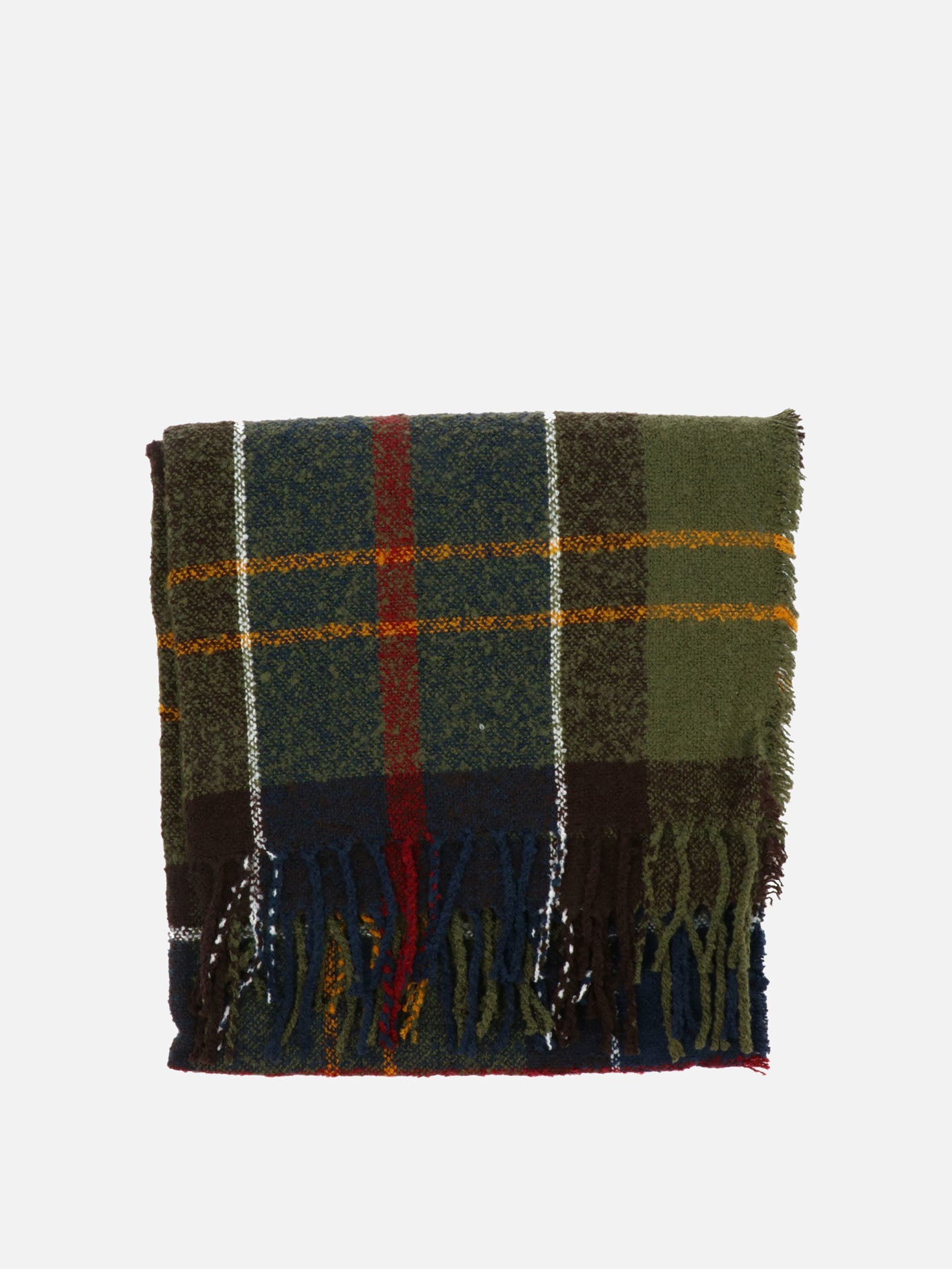 Fringed scarves 100% poliestere  Green - Barbour Women | PDP | VIETTI Online Store | thumbnail