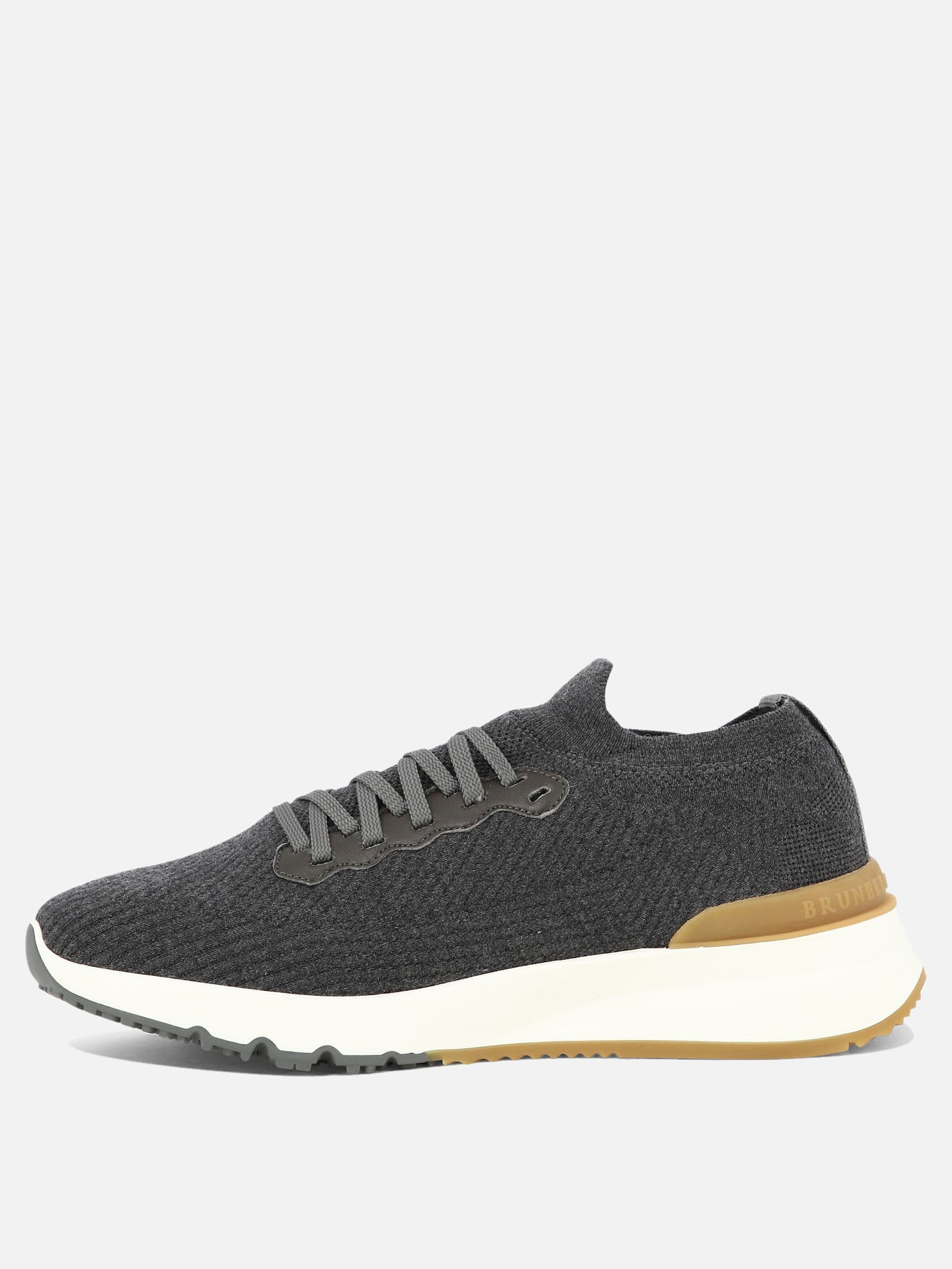 Low top sneakers 100% lana - 100% gomma  Grey - Brunello Cucinelli Men | PDP | VIETTI Online Store | Zoom-Modal_3
