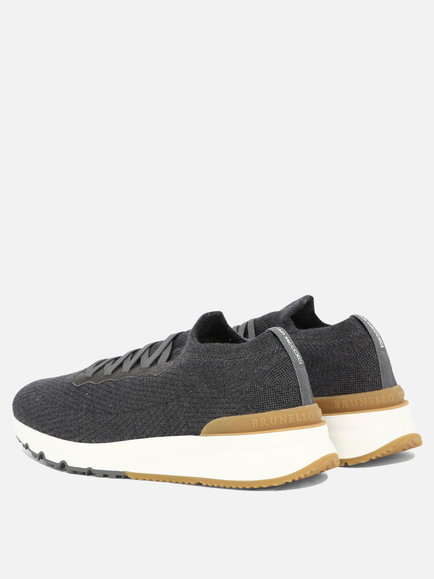 Low top sneakers 100% lana - 100% gomma  Grey - Brunello Cucinelli Men | PDP | VIETTI Online Store | Zoom-Modal_4

