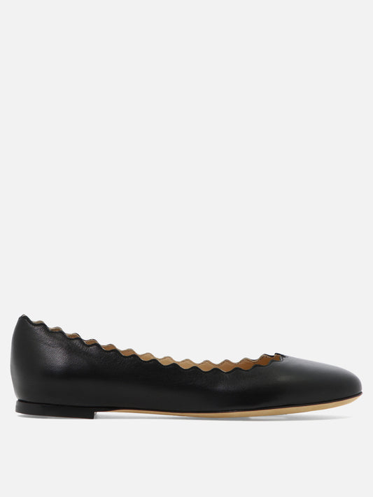 Classic ballet flats 100% goat leather - 90% cow leather 10% rubber  Black - Chloé Women | PLP | VIETTI Online Store 
