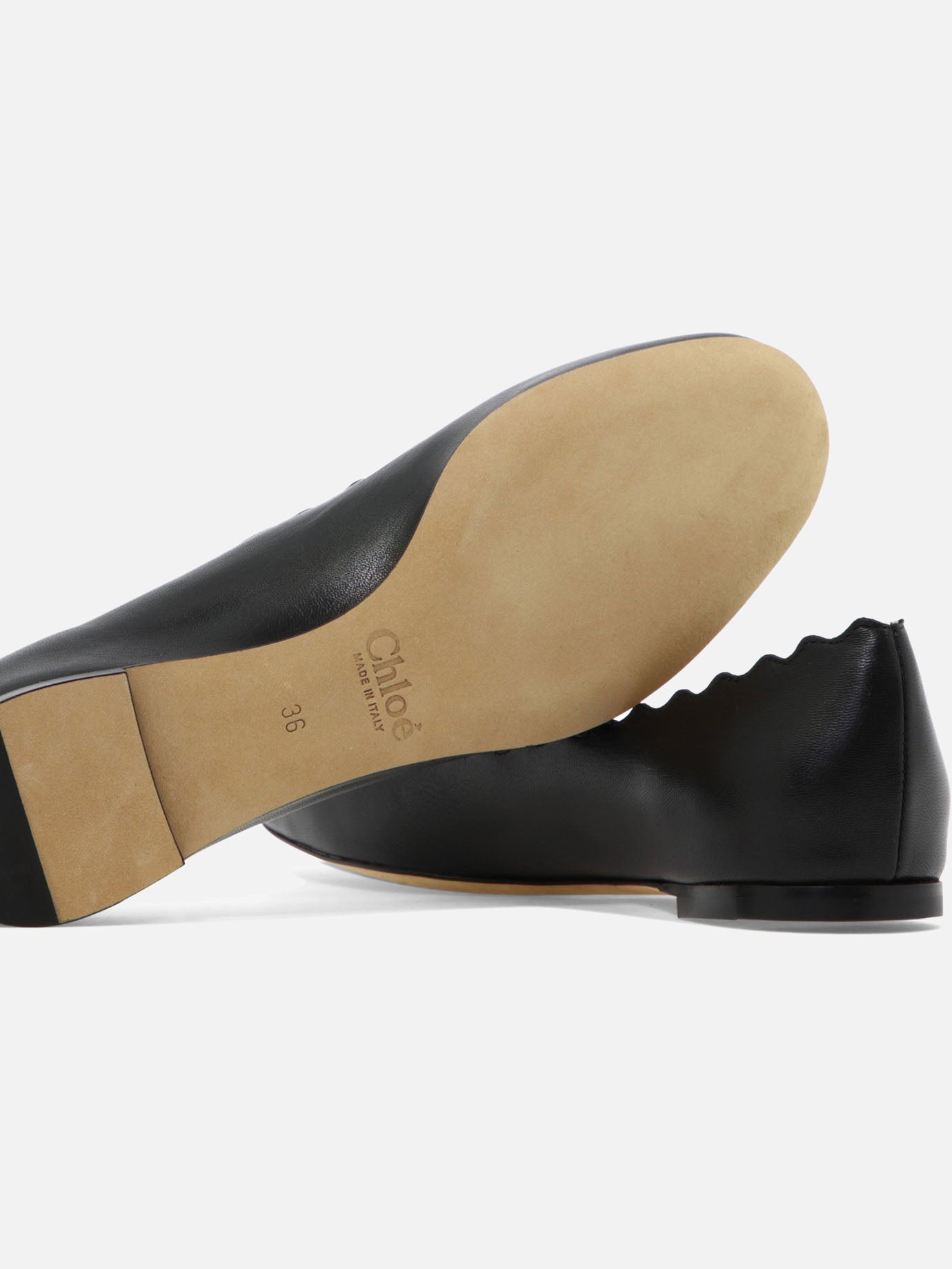 Classic ballet flats 100% goat leather - 90% cow leather 10% rubber  Black - Chloé Women | PDP | VIETTI Online Store | thumbnail_5