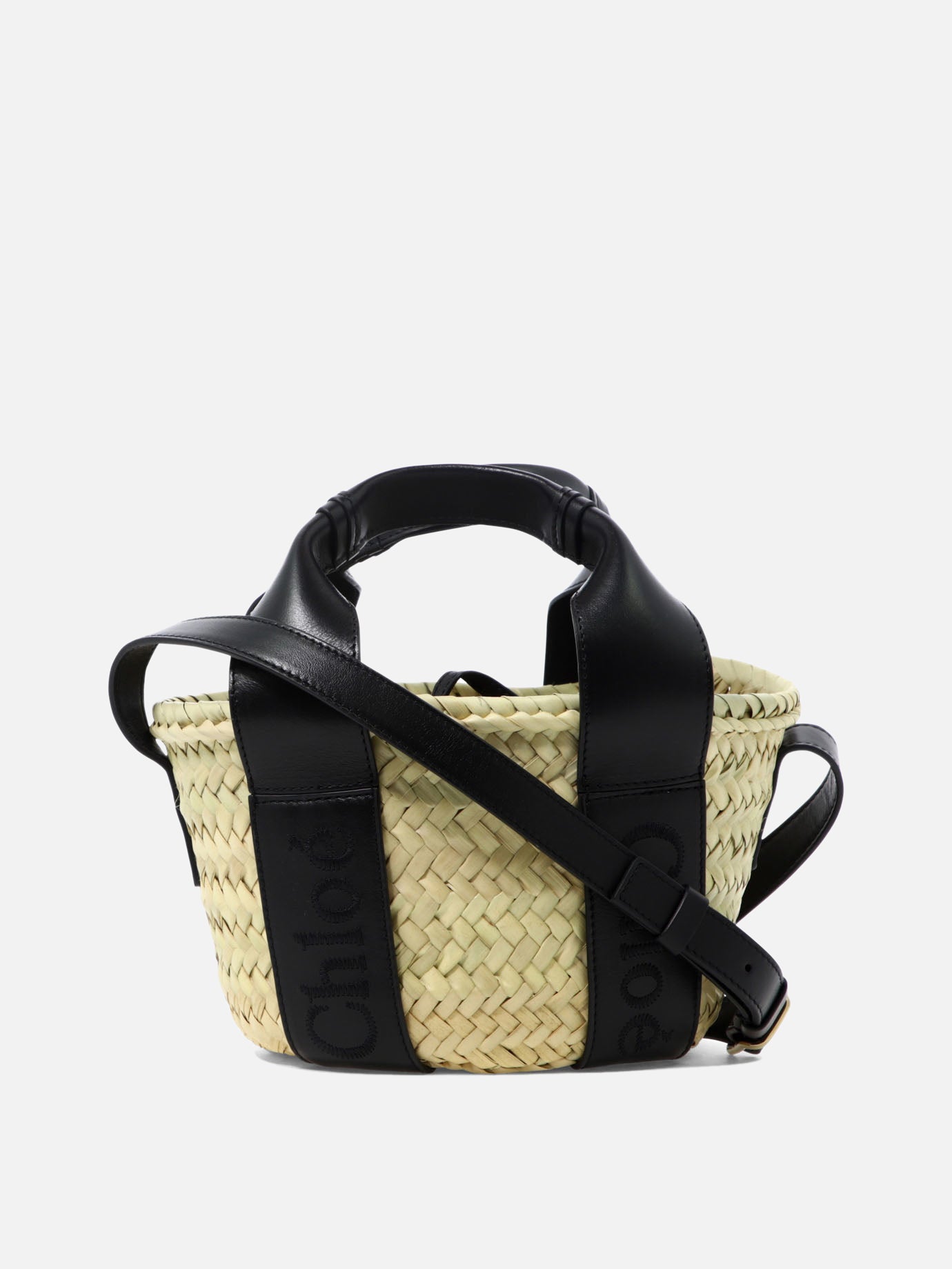 Small bags 70% rafia 30% pelle di vitello  Black - Chloé Women | PDP | VIETTI Online Store | Zoom-Modal
