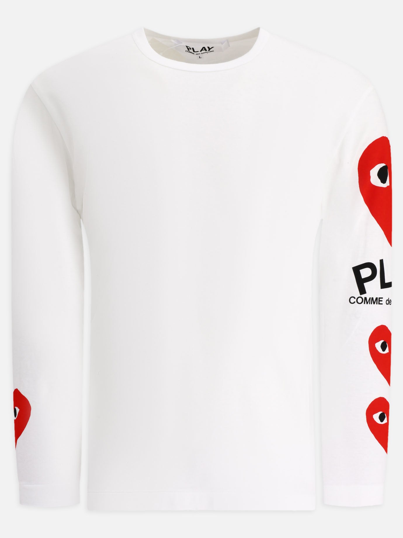 Crewneck t-shirts 100% cotton  White - Comme Des Garçons Play Men | PDP | VIETTI Online Store | Zoom-Modal
