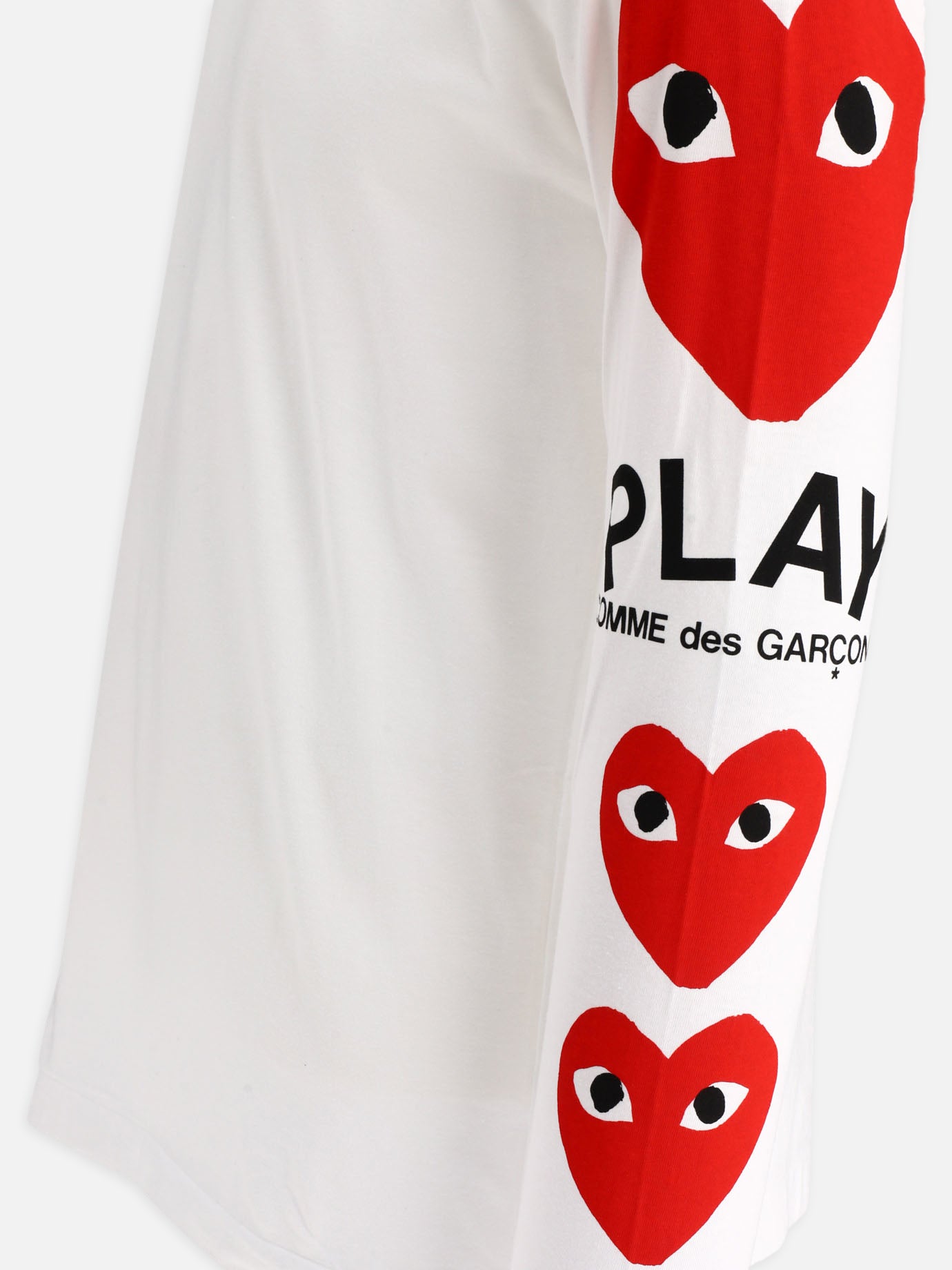 Crewneck t-shirts 100% cotton  White - Comme Des Garçons Play Men | PDP | VIETTI Online Store | thumbnail_4