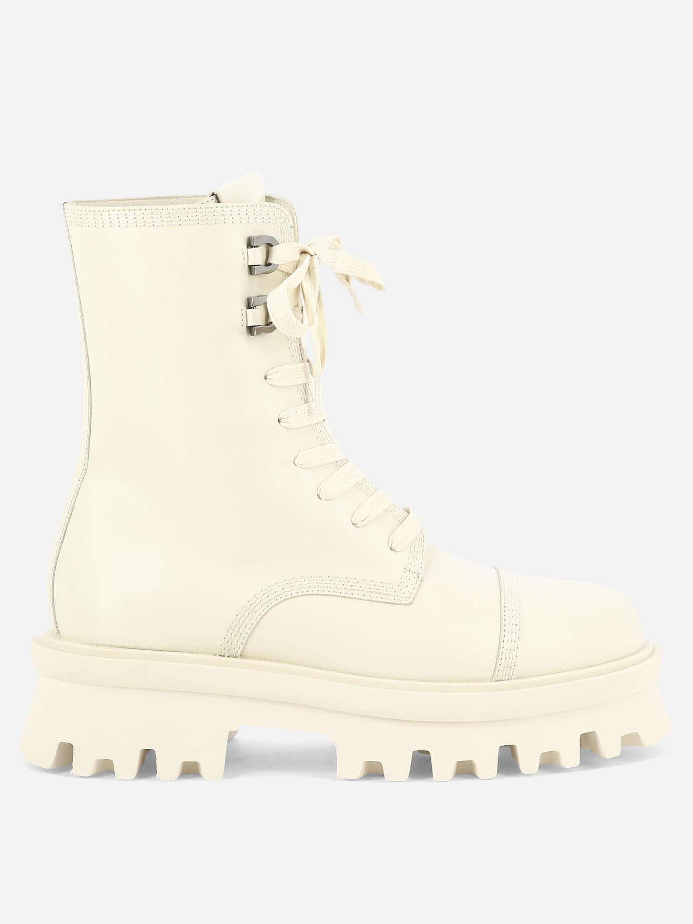 Combat boots 0763844  White - Ferragamo Women | PDP | VIETTI Online Store | Zoom-Modal
