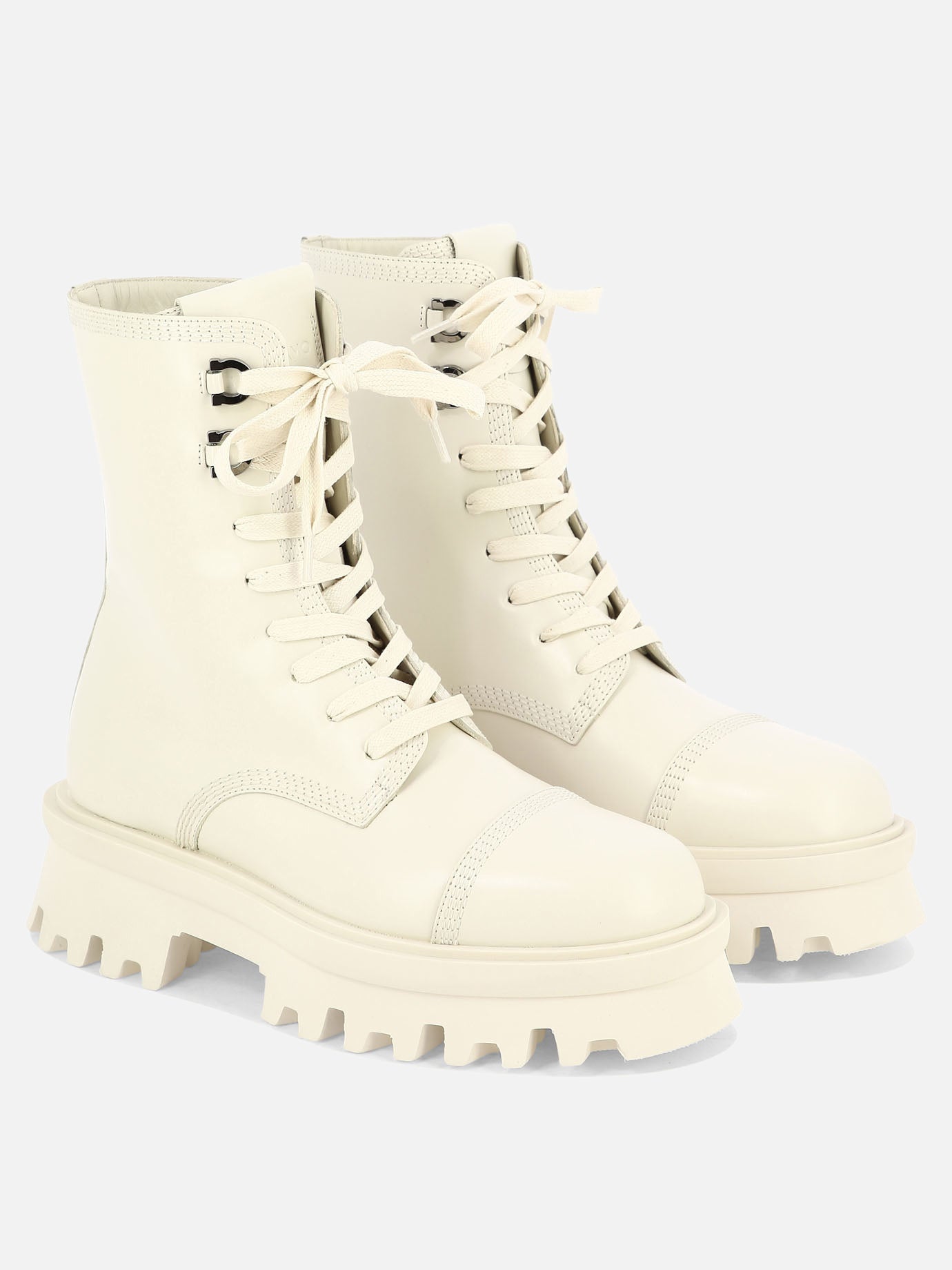 Combat boots 0763844  White - Ferragamo Women | PDP | VIETTI Online Store | thumbnail_2