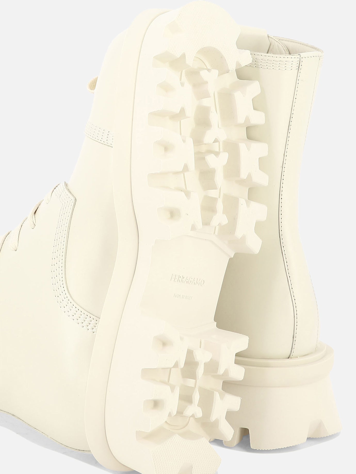 Combat boots 0763844  White - Ferragamo Women | PDP | VIETTI Online Store | thumbnail_5