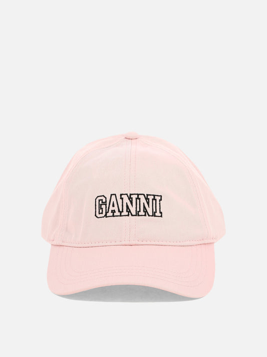 Baseball caps 100% cotone  Pink - Ganni Women | PLP | VIETTI Online Store 
