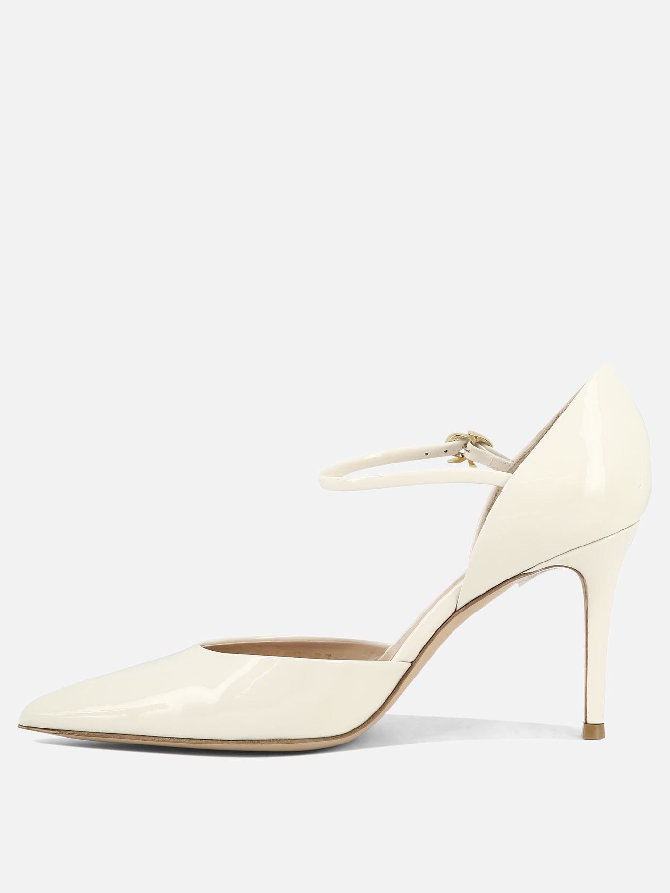 Pumps 100% pelle verniciata - 100% cuoio  White - Gianvito Rossi Women | PDP | VIETTI Online Store | thumbnail_3