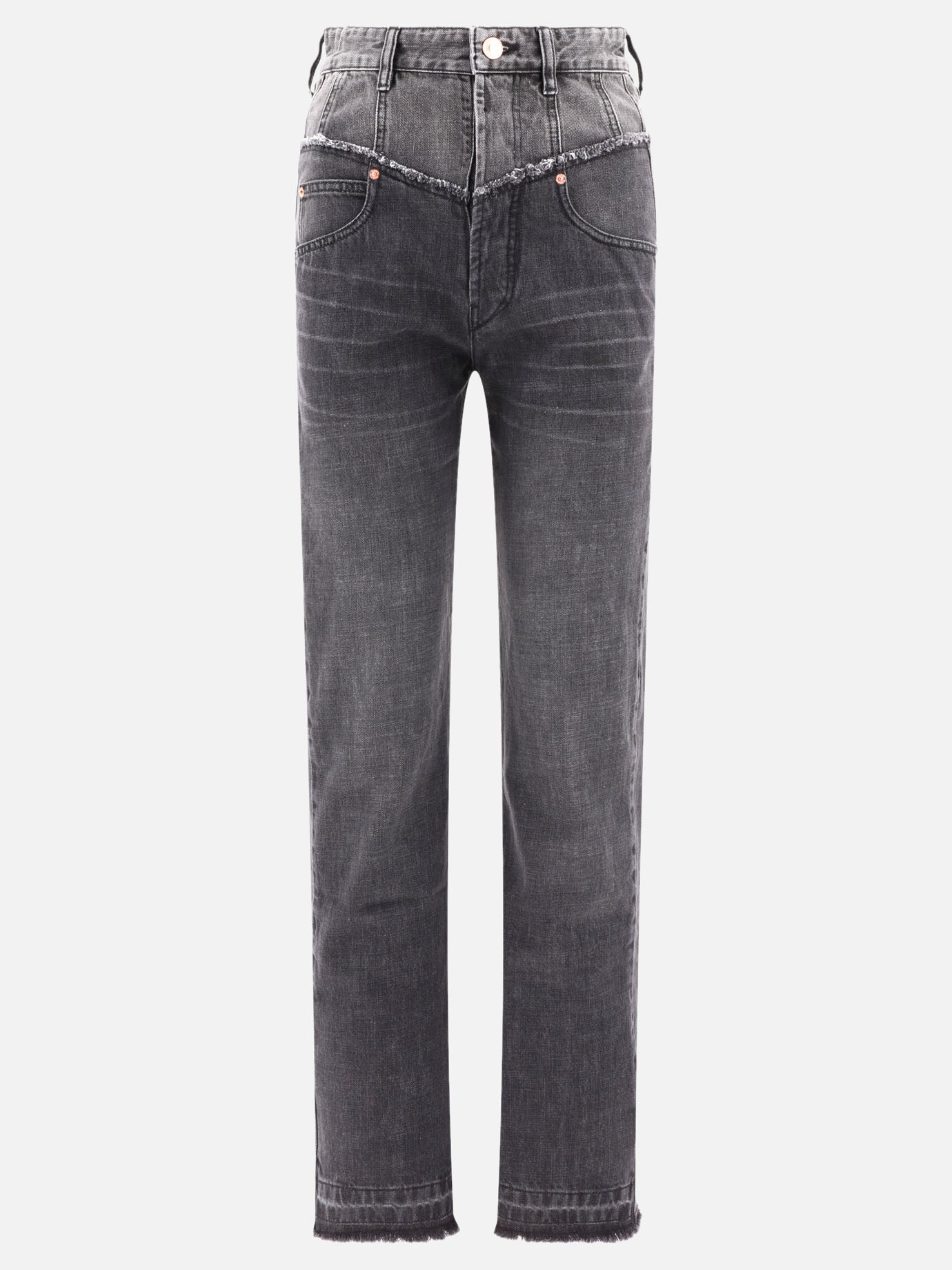 Straight-leg jeans 100% cotone  Black - Isabel Marant Women | PDP | VIETTI Online Store | Zoom-Modal
