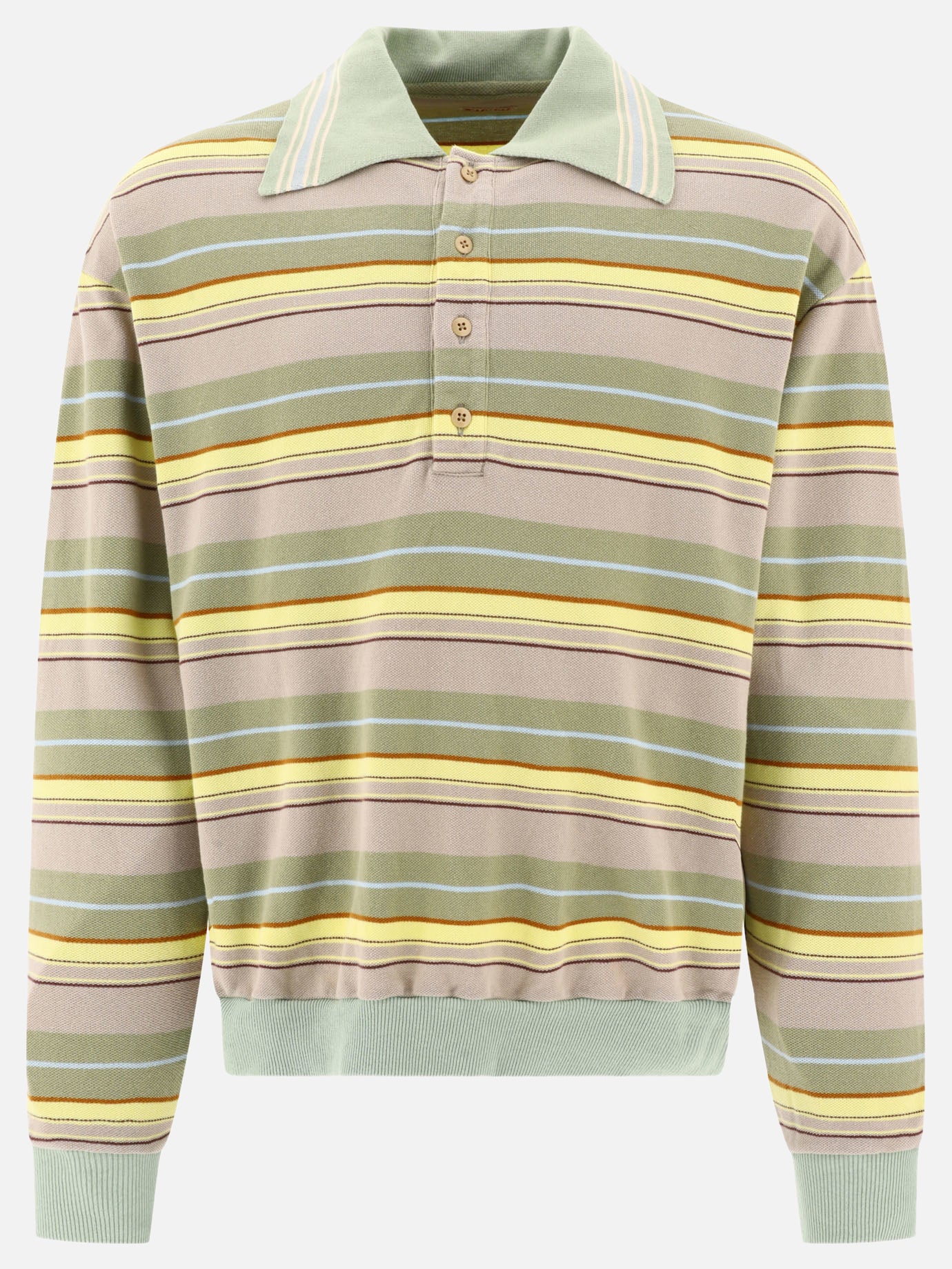 KAPITAL Polo &quot;Multi-border Kanoko BOX&quot; 15591430_4 Verde thumbnail_1