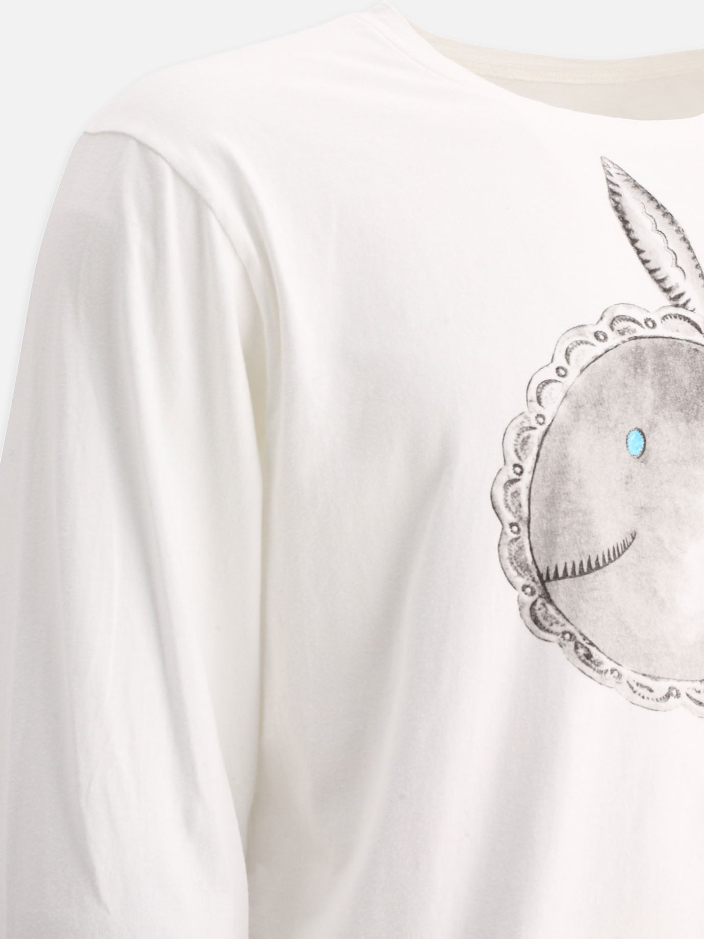 Crewneck t-shirts 100% cotone  White - KAPITAL Men | PDP | VIETTI Online Store | Zoom-Modal_4
