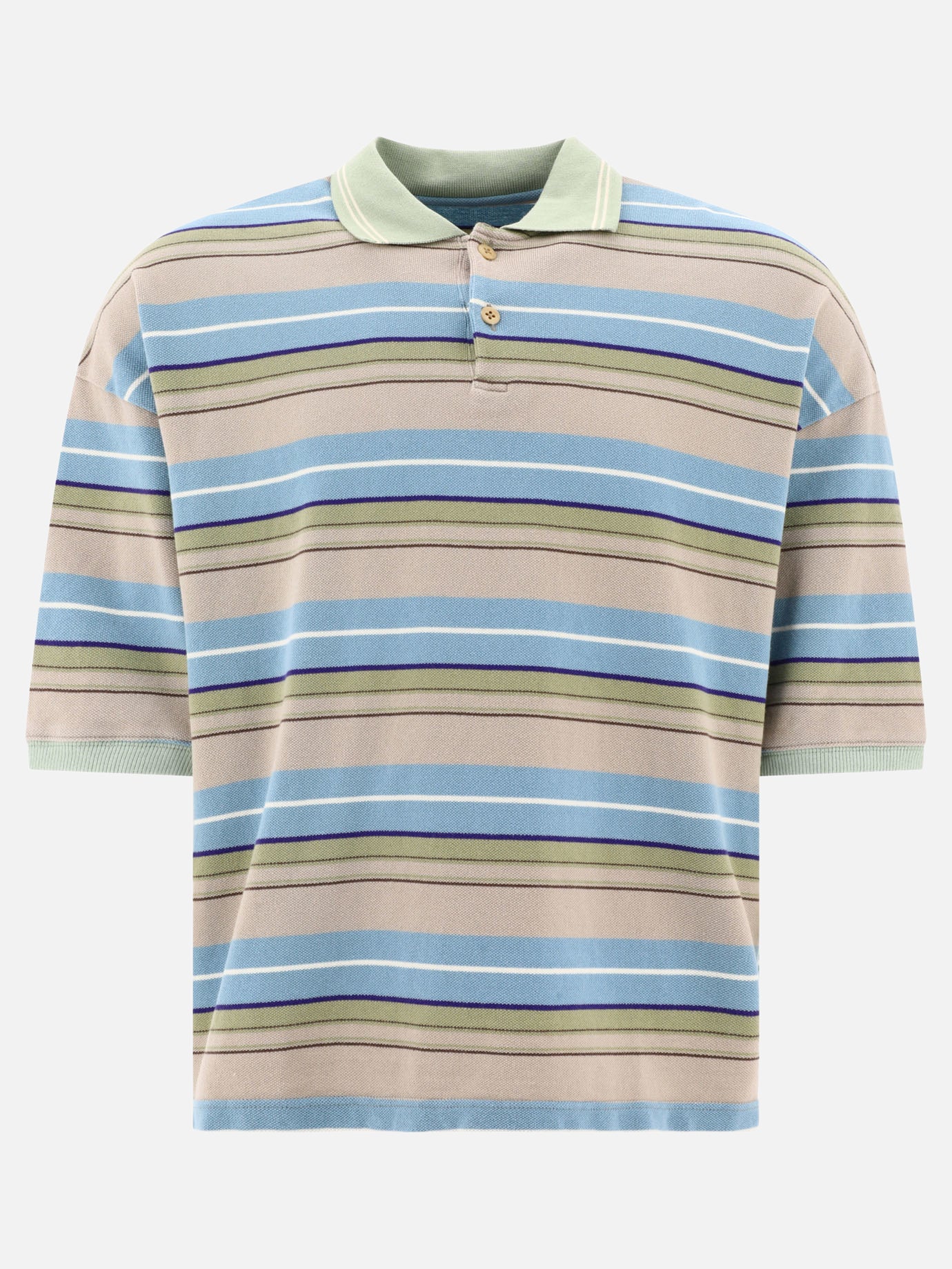 Polo shirts with buttons 100% cotone  Beige - KAPITAL Men | PDP | VIETTI Online Store | Zoom-Modal
