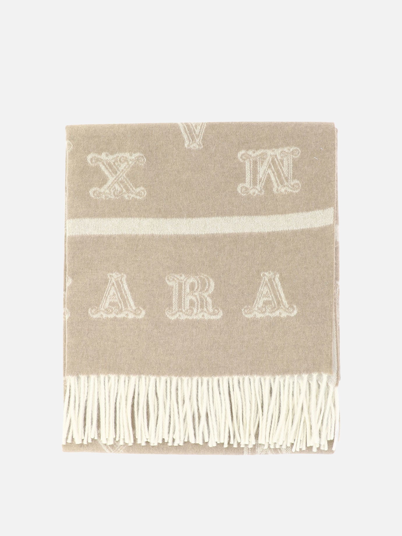 Fringed scarves 100% cashemere  Beige - Max Mara Women | PDP | VIETTI Online Store | thumbnail