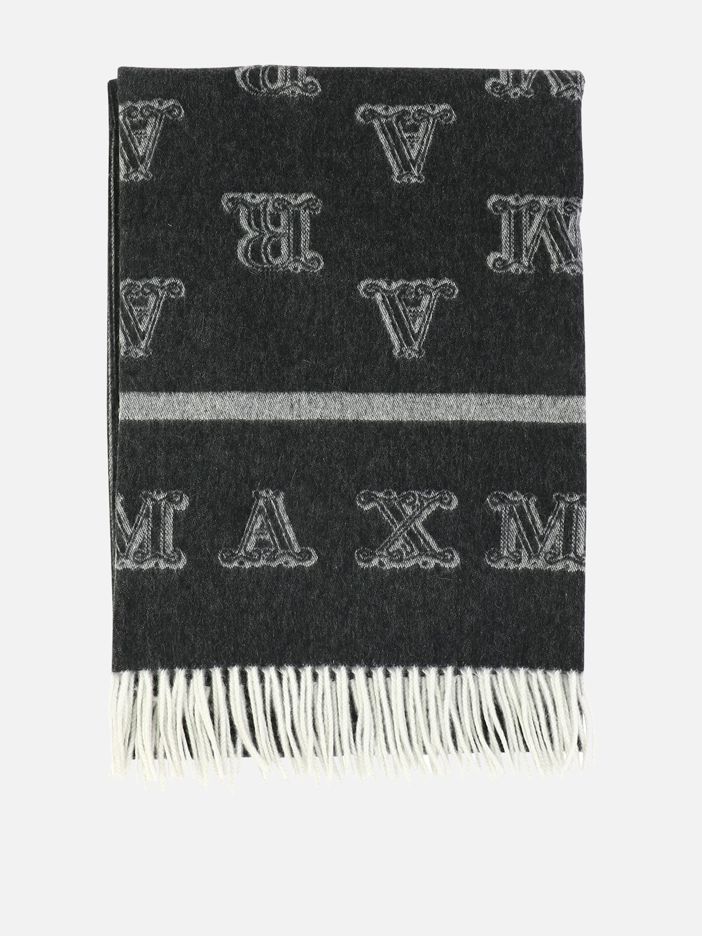Fringed scarves 100% cashmere  Grey - Max Mara Women | PDP | VIETTI Online Store | Zoom-Modal
