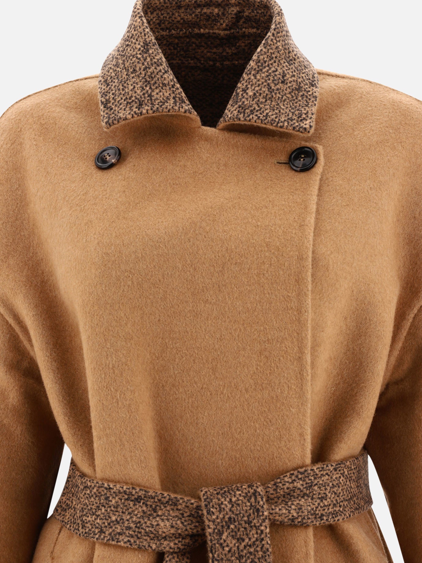 "Evelin" reversible camel and wool coat
