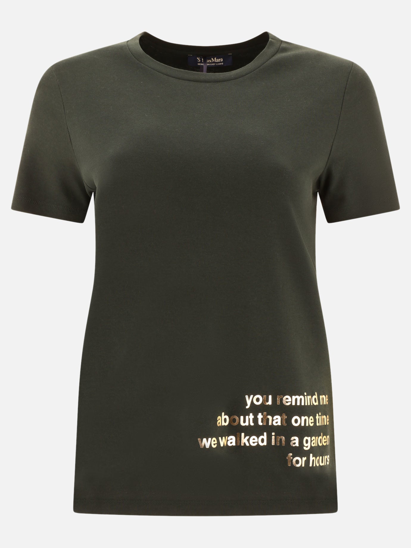Crewneck t-shirts 100% cotone  Green - Max Mara S Women | PDP | VIETTI Online Store | thumbnail