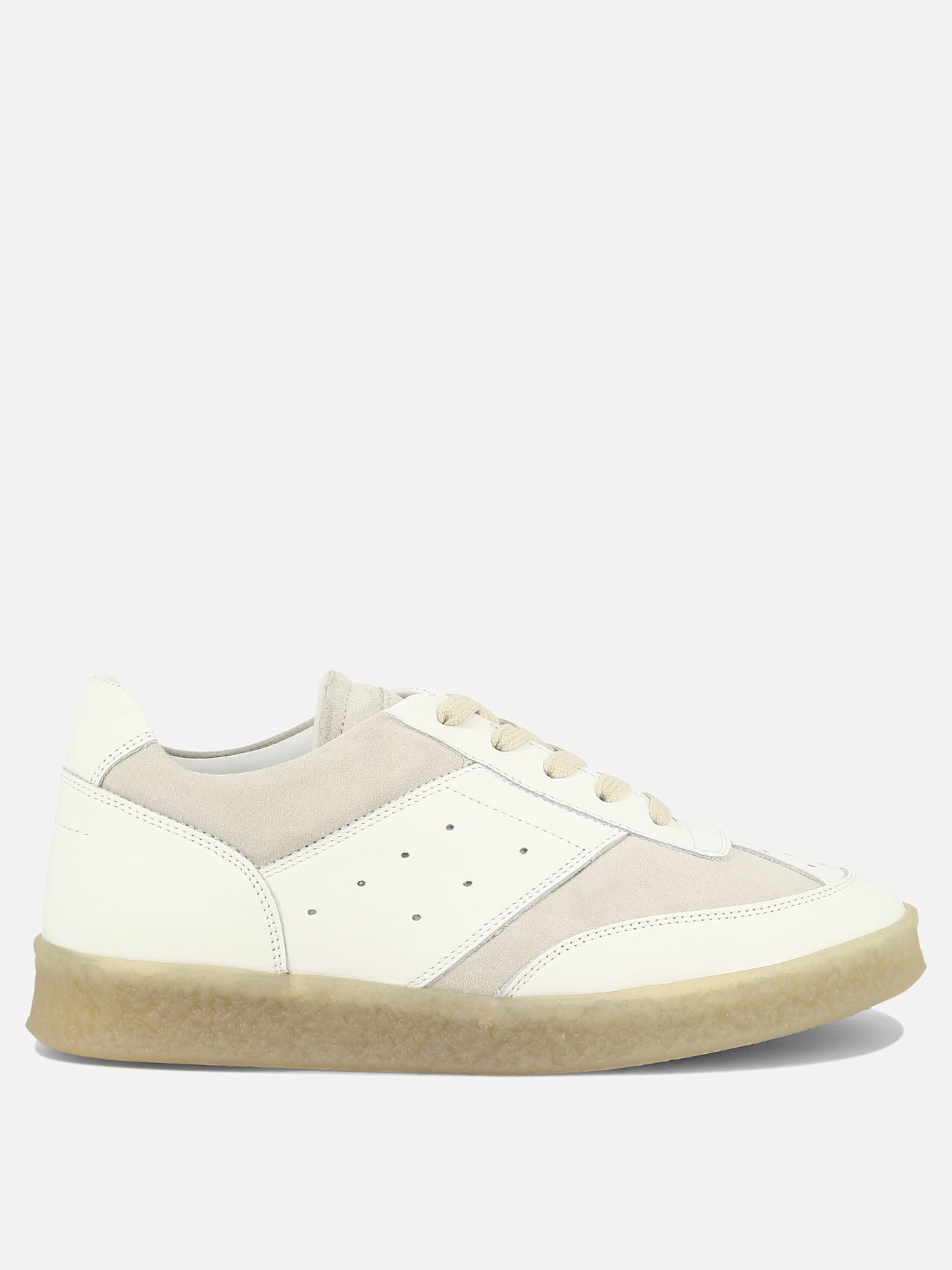 Low top sneakers 100% leather - 100% rubber  White - MM6 Maison Margiela Women | PDP | VIETTI Online Store | Zoom-Modal
