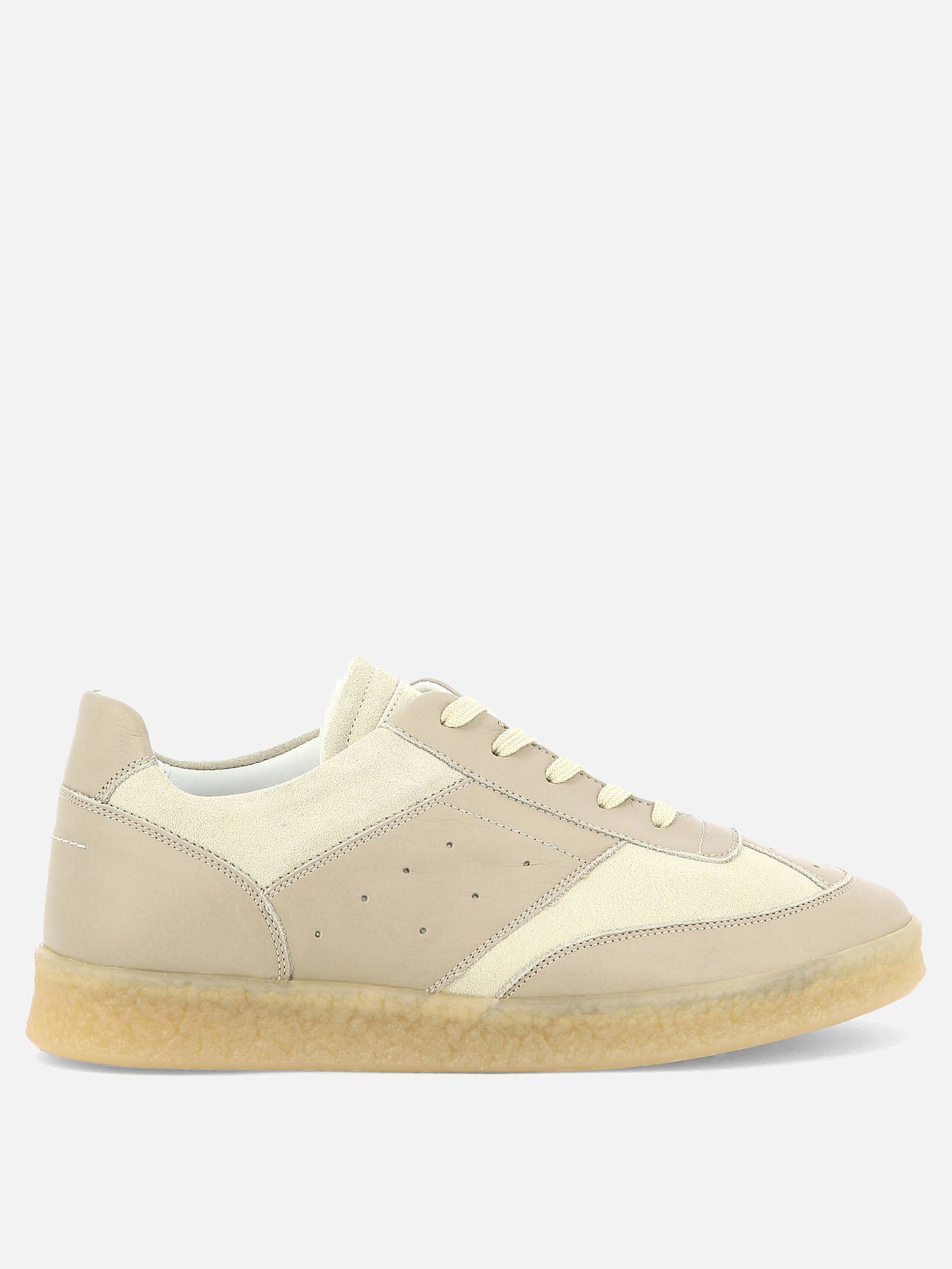 Low top sneakers 100% leather - 100% rubber  White - MM6 Maison Margiela Men | PDP | VIETTI Online Store | Zoom-Modal
