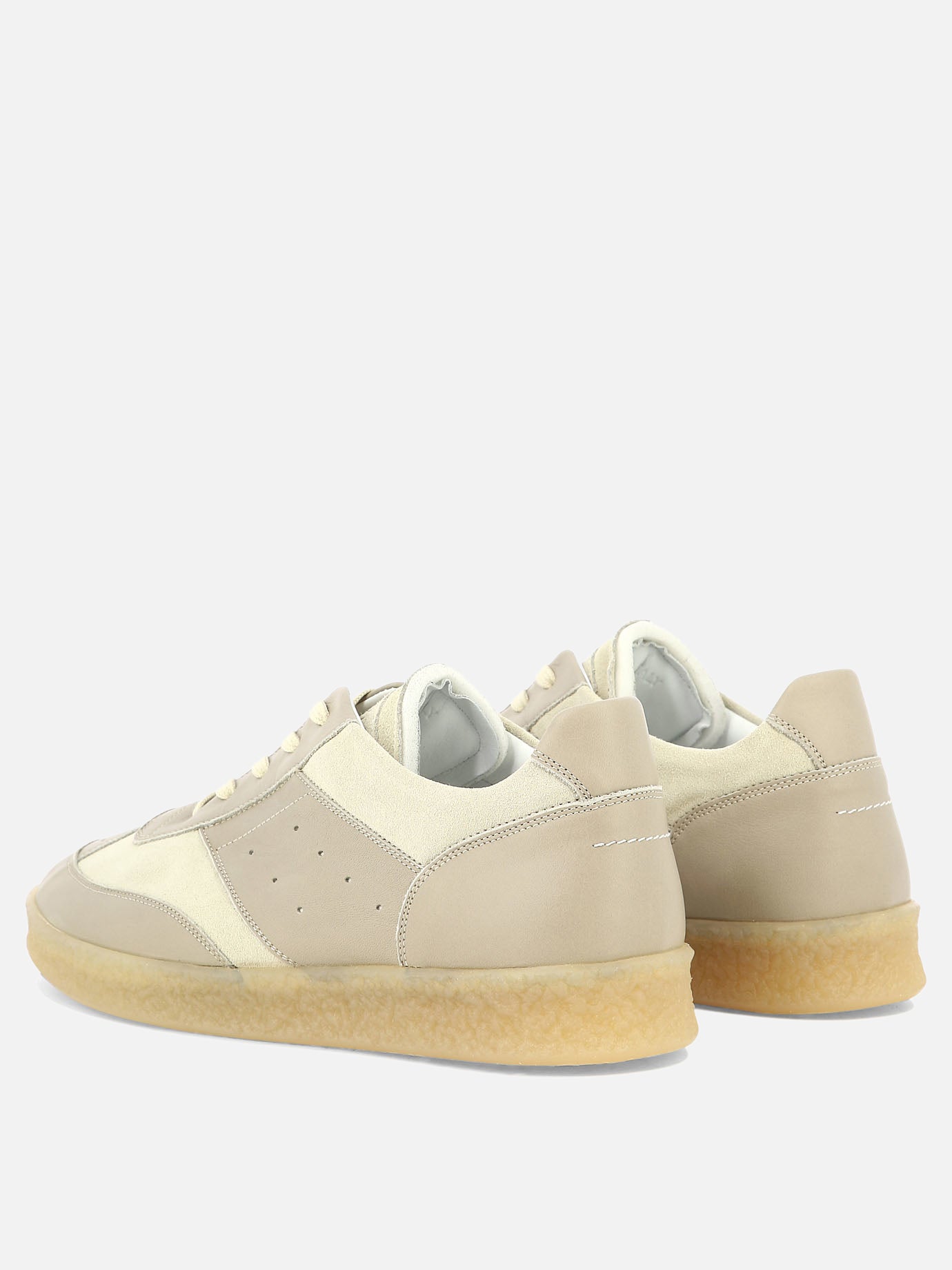 Low top sneakers 100% leather - 100% rubber  White - MM6 Maison Margiela Men | PDP | VIETTI Online Store | Zoom-Modal_4
