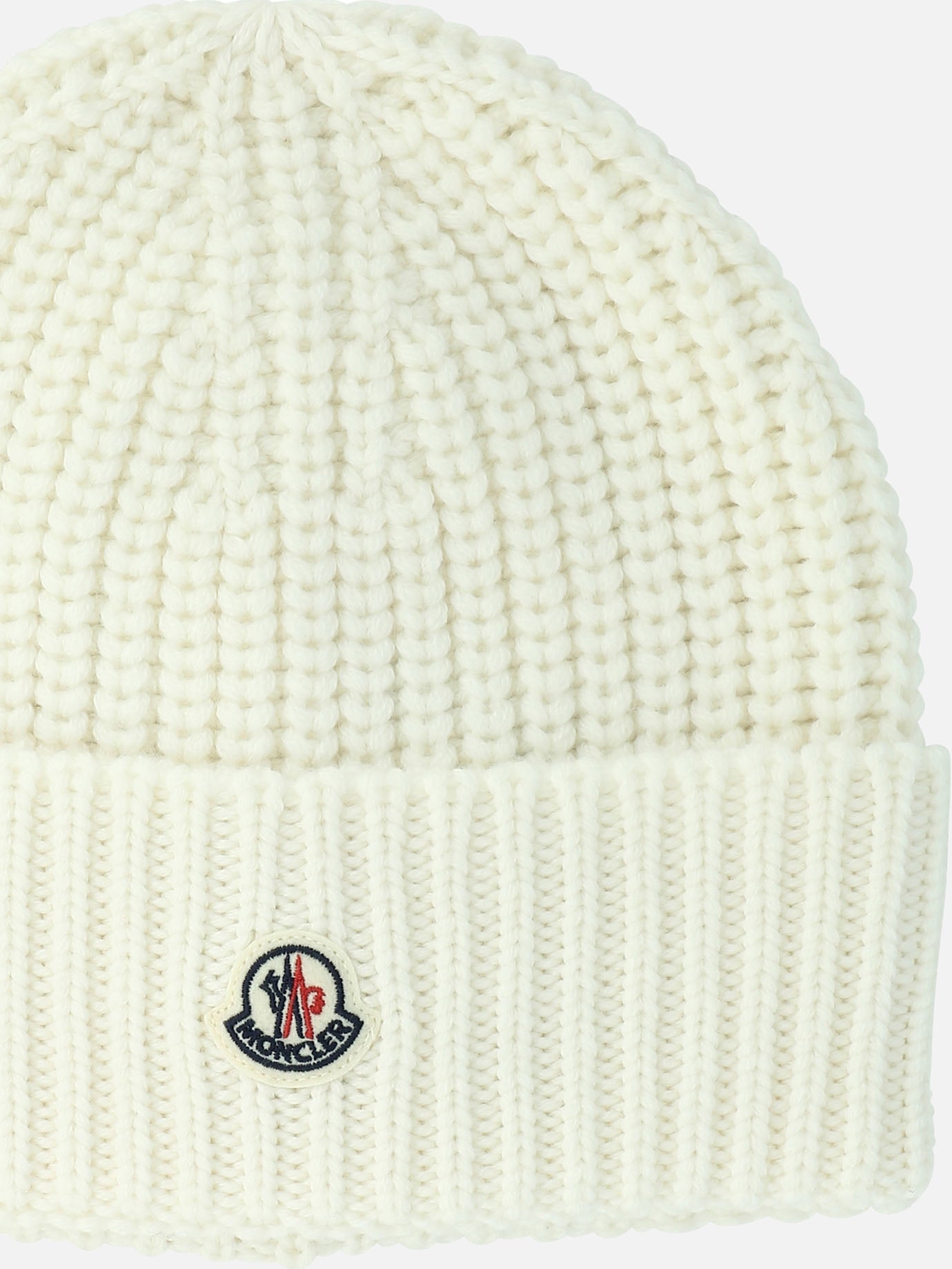 Beanies 100% lana vergine  White - Moncler Women | PDP | VIETTI Online Store | thumbnail_2