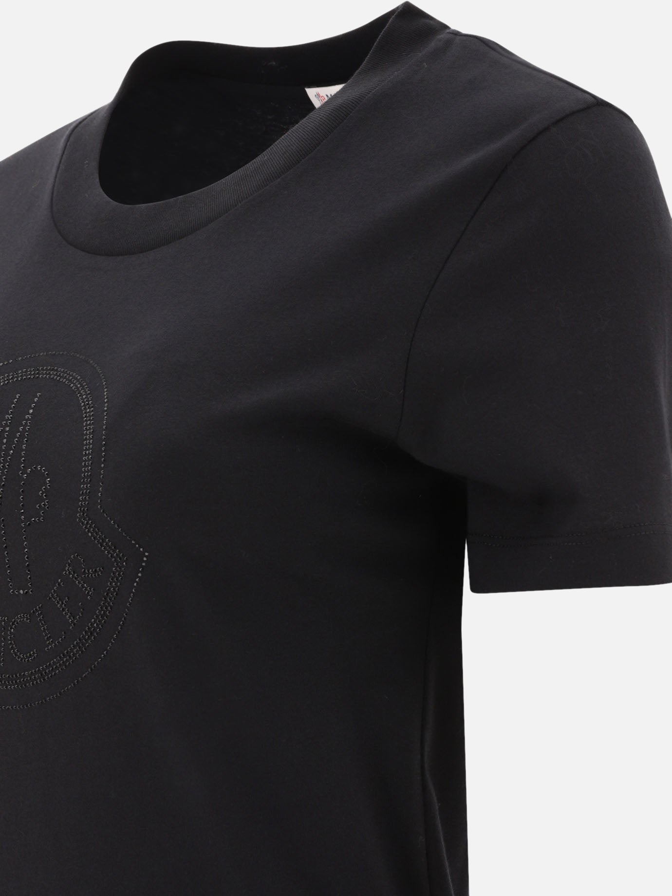 Crewneck t-shirts 100% cotone  Black - Moncler Women | PDP | VIETTI Online Store | thumbnail_4