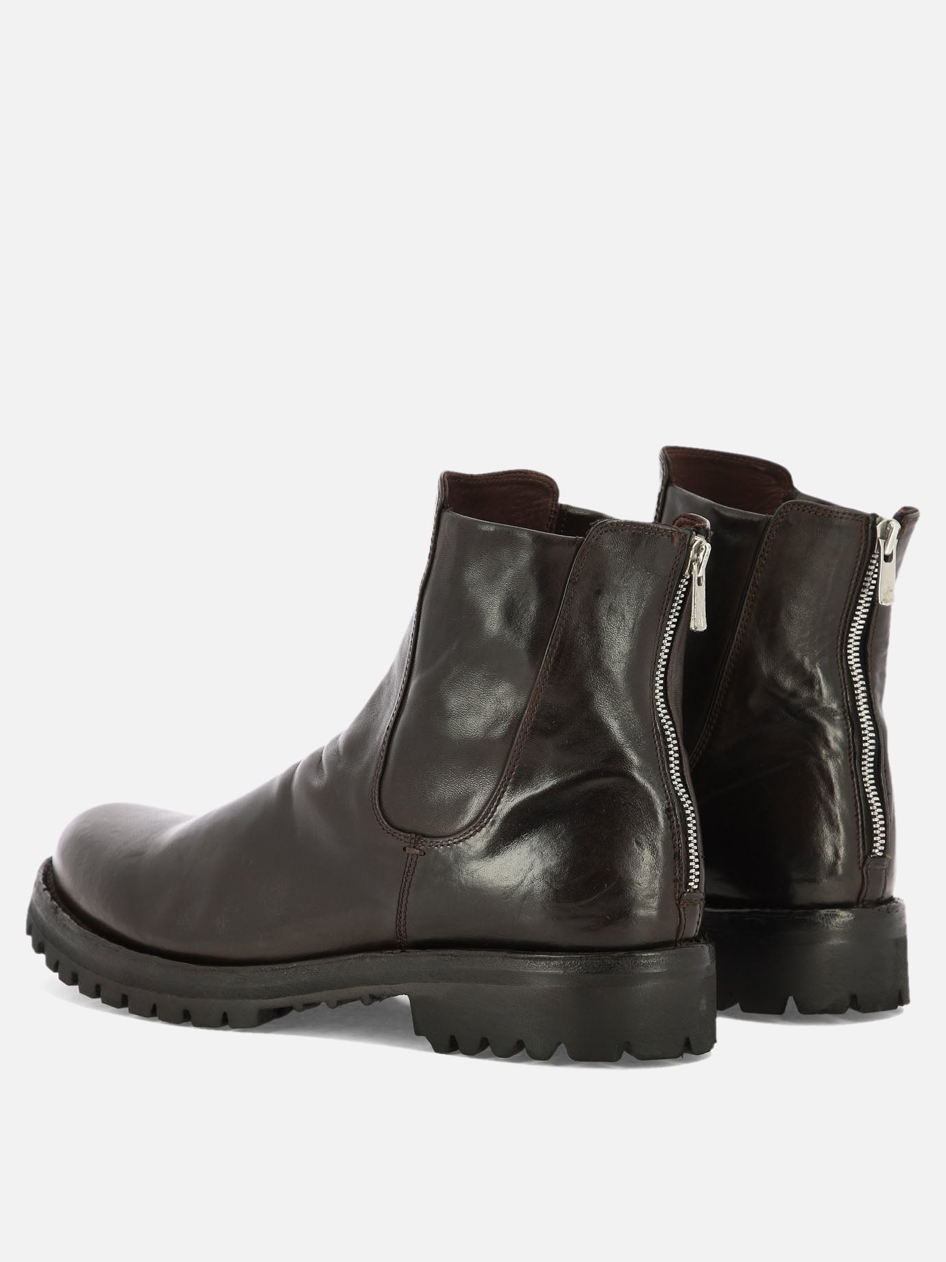 Zipped boots 100% pelle - 100% gomma  Brown - Officine Creative Men | PDP | VIETTI Online Store | thumbnail_4