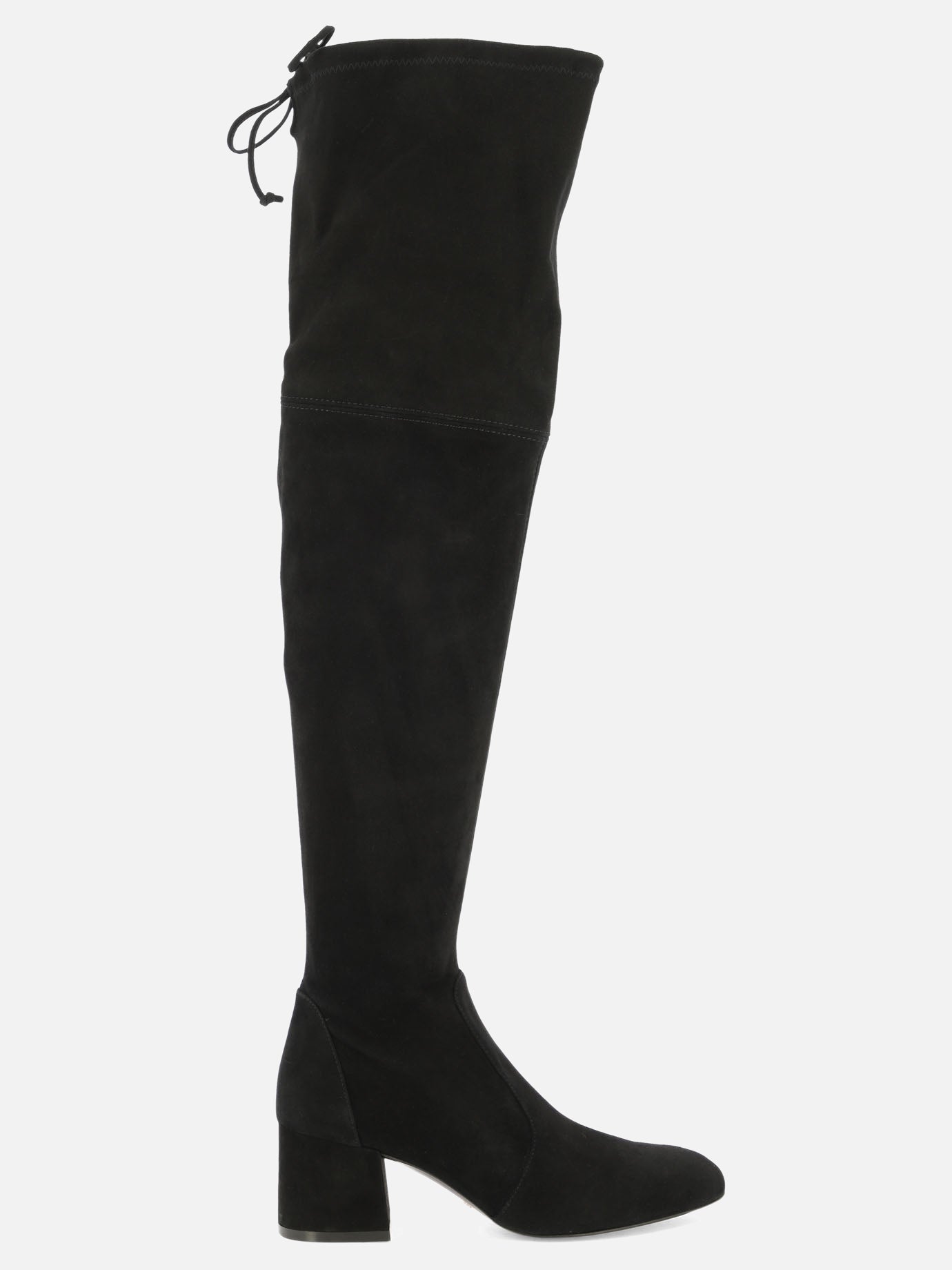 Over the knee 100% suede - 100% leather  Black - Stuart Weitzman Women | PDP | VIETTI Online Store | thumbnail