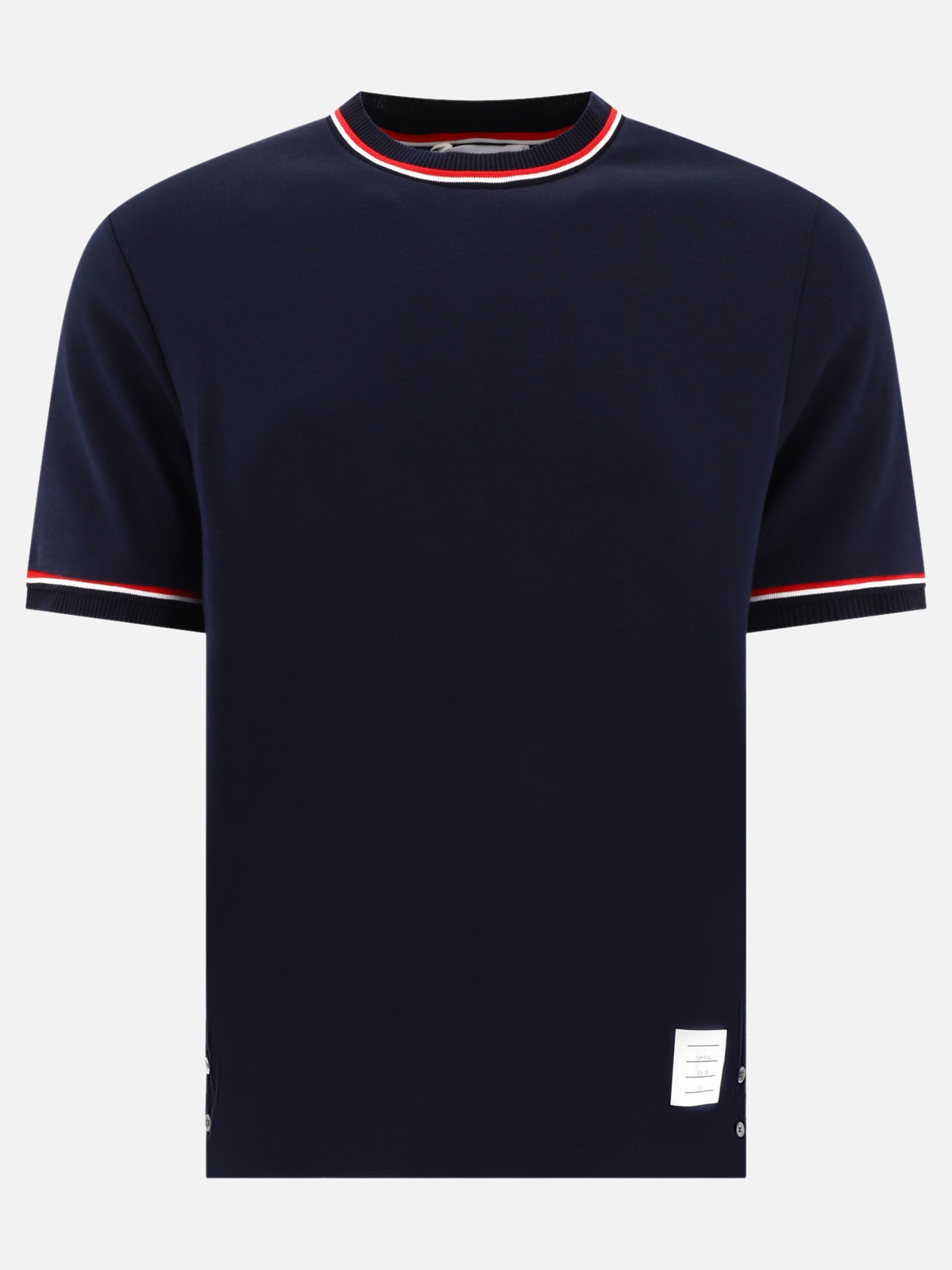 Crewneck t-shirts 100% cotton  Blue - Thom Browne Men | PDP | VIETTI Online Store | thumbnail