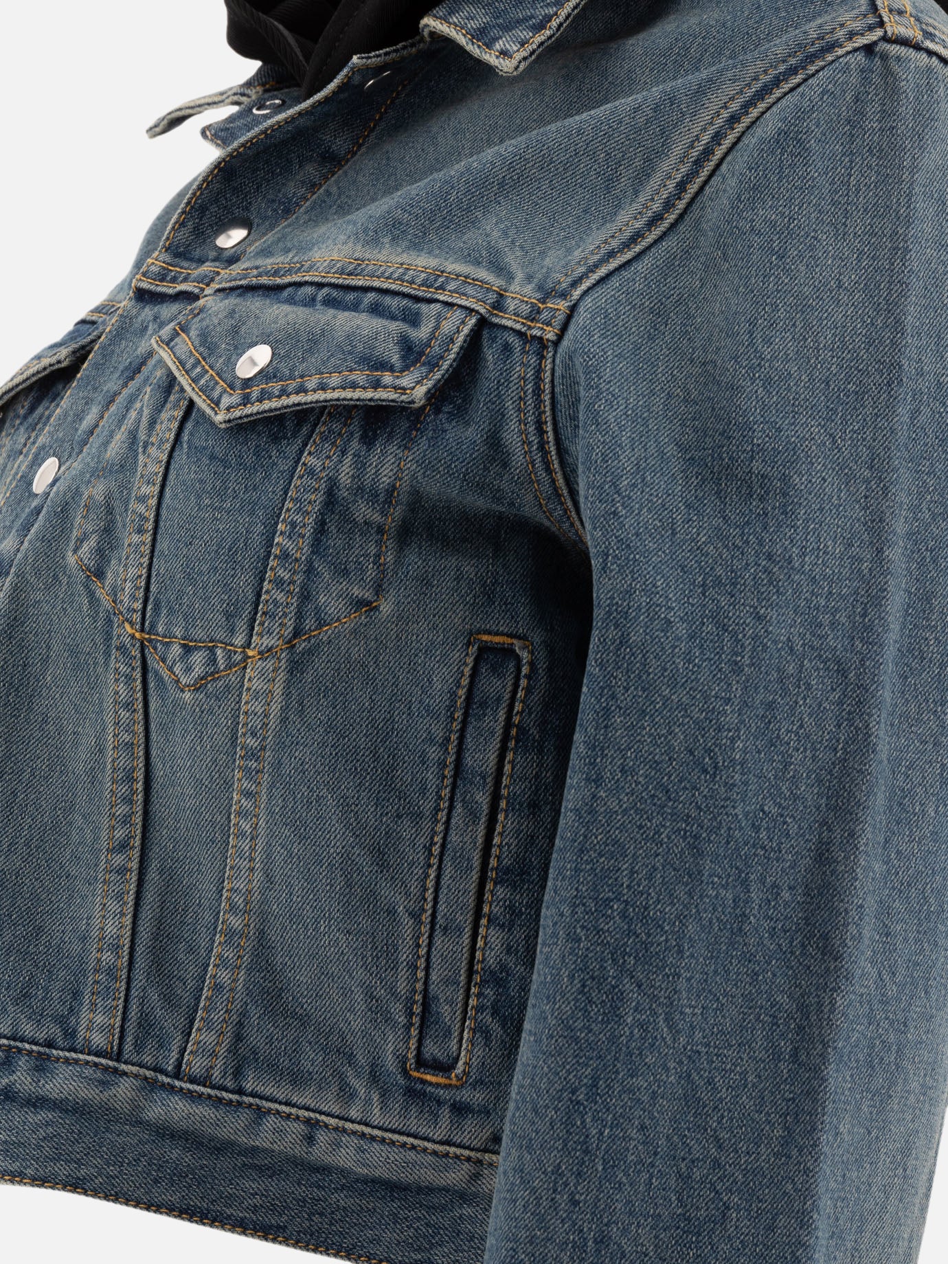 Denim jackets Solid colour  Blue - Alaïa Women | PDP | VIETTI Online Store | thumbnail_4